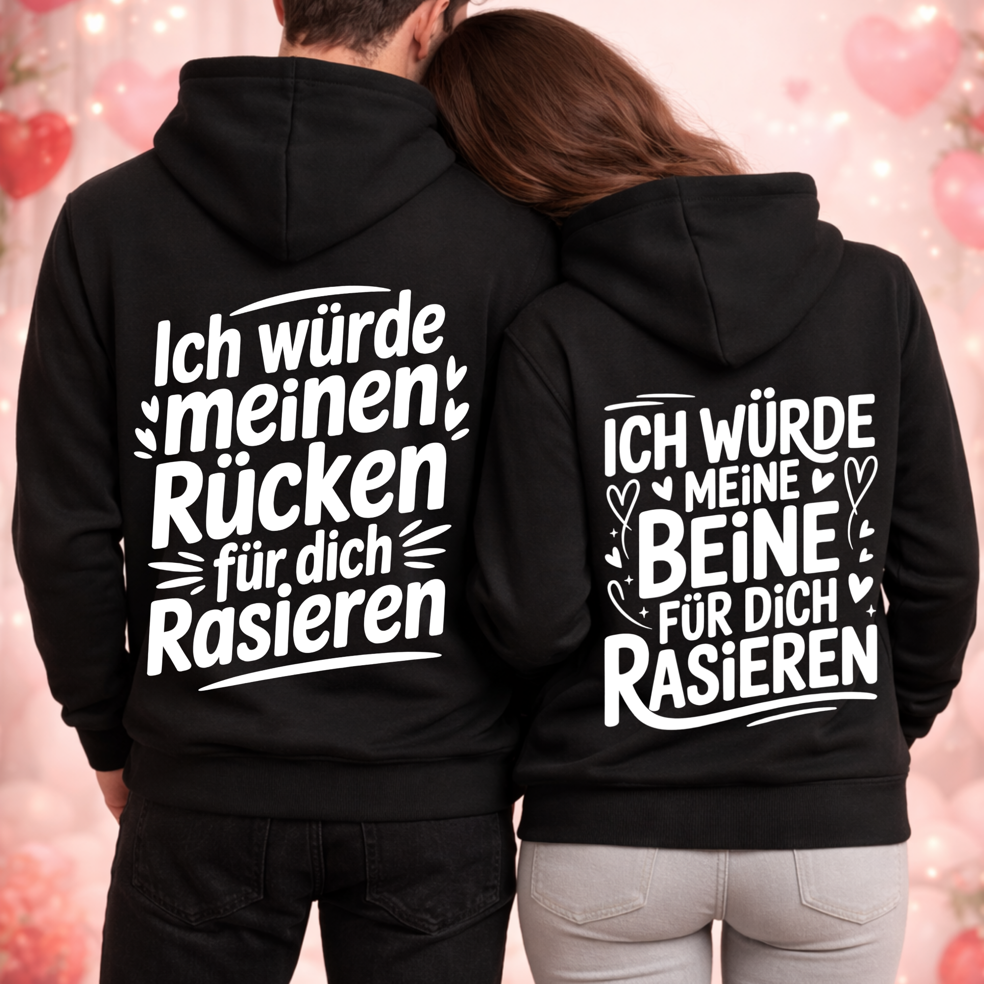 Rücken x Beine - Premium Hoodie Bundle für Paare