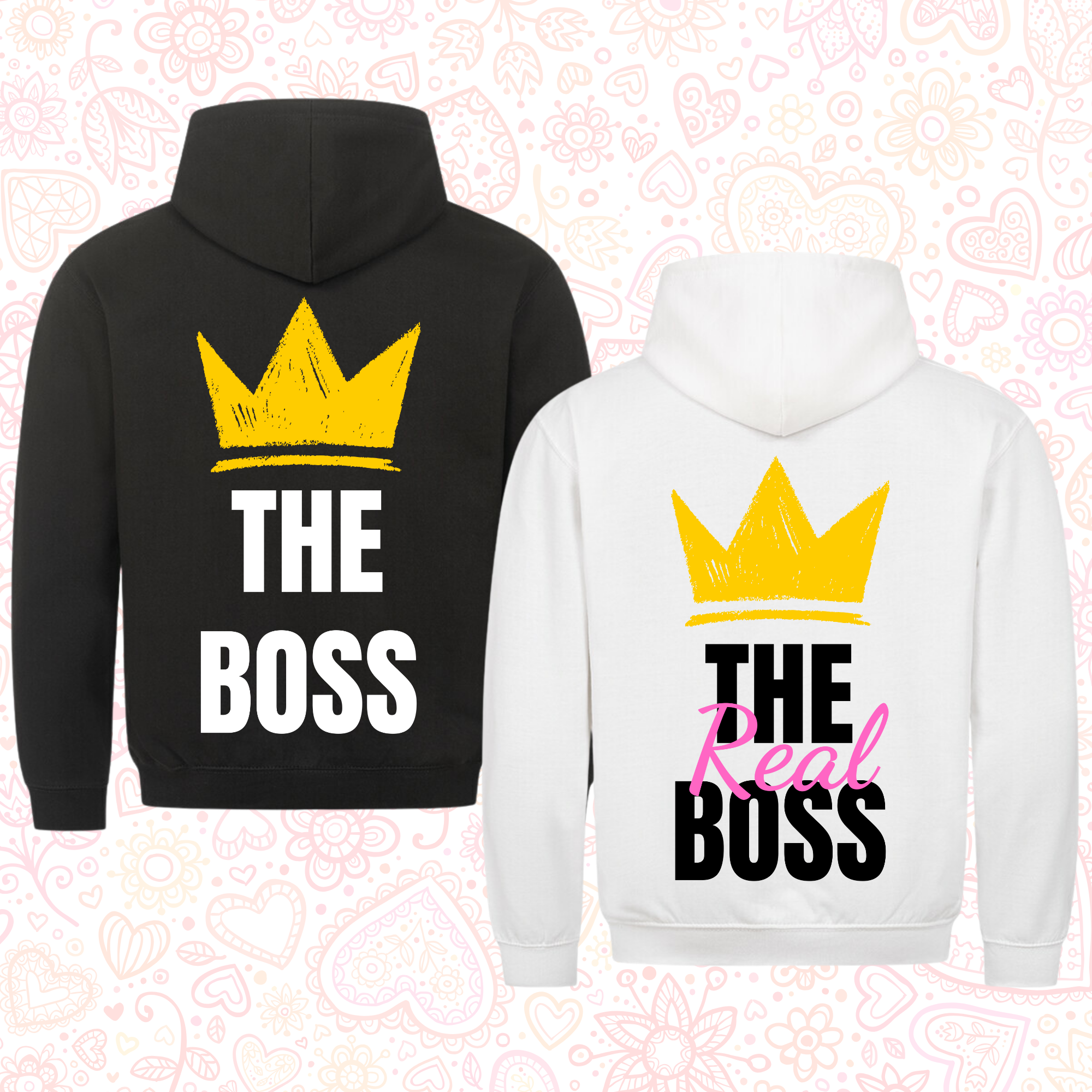 The Real Boss - Premium Hoodie Bundle für Paare