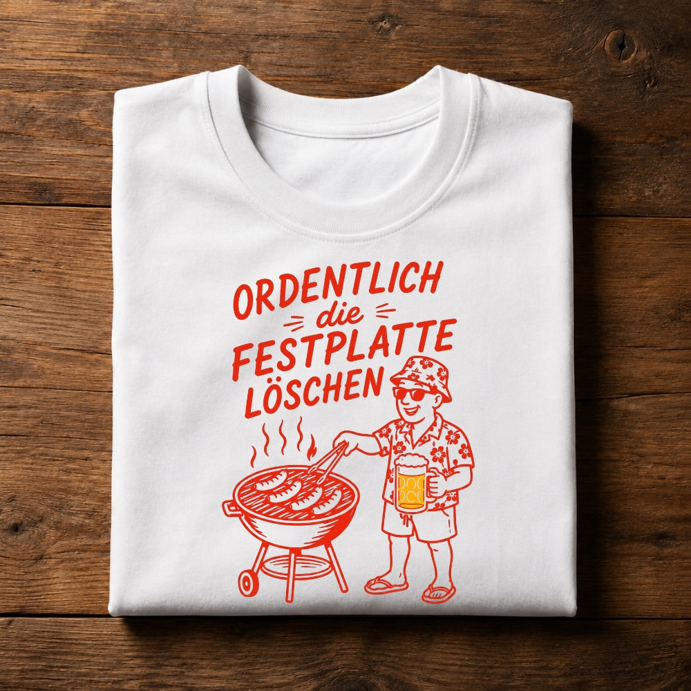 Festplatte löschen - Premium Shirt