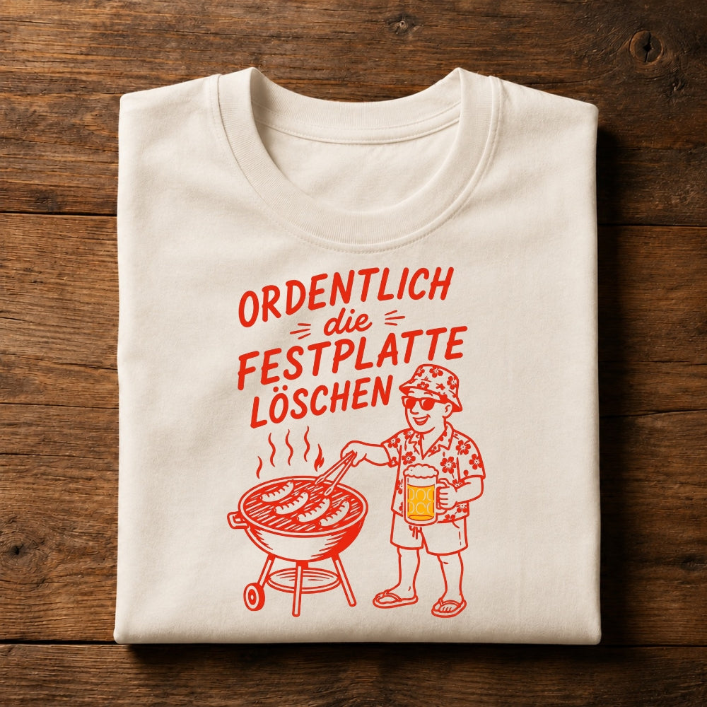 Festplatte löschen - Premium Shirt