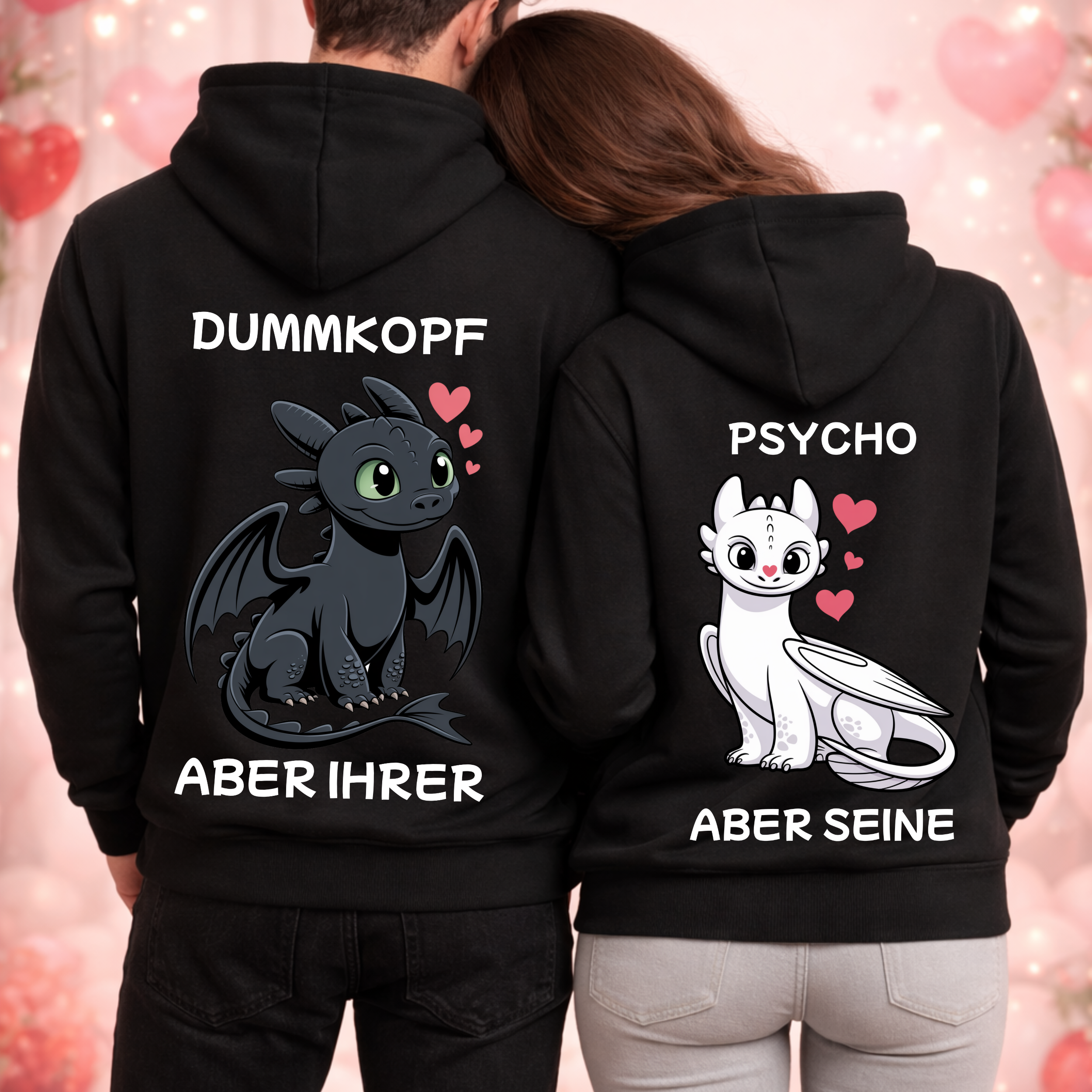 Dummkopf x Psycho - Premium Hoodie Bundle für Paare