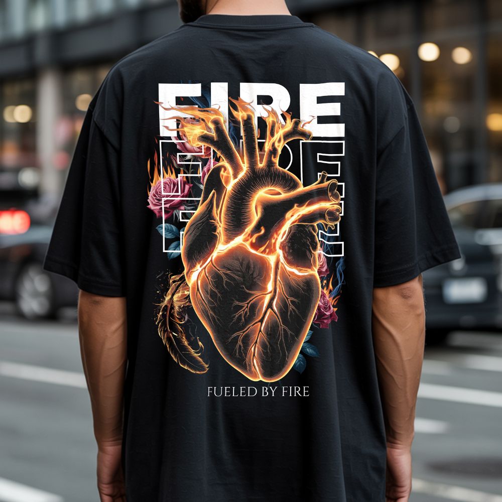 FUELED BY FIRE - Premium Oversize Shirt