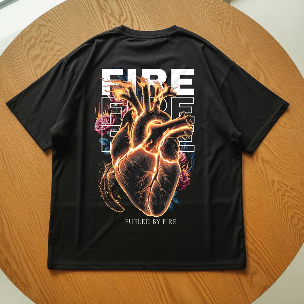 FUELED BY FIRE - Premium Oversize Shirt