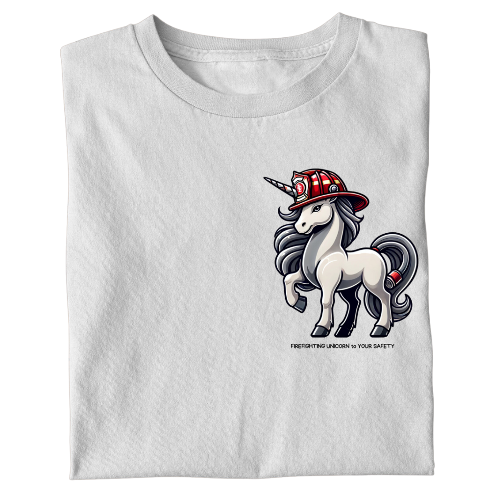 FIREFIGHTING UNICORN - Premium T-shirt