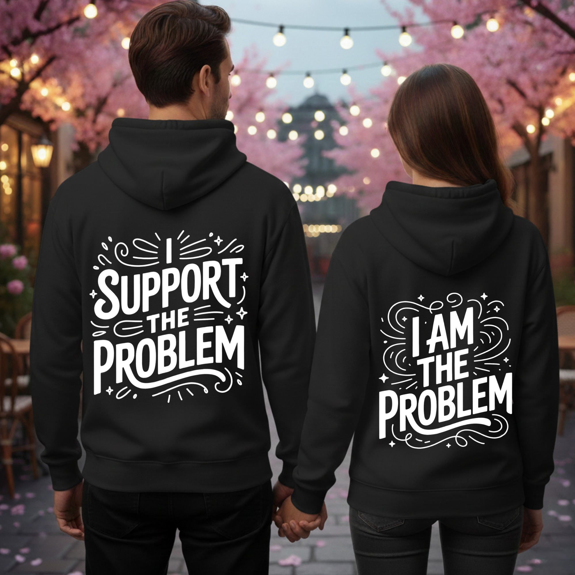 I support the problem - Premium Hoodie Bundle für Paare