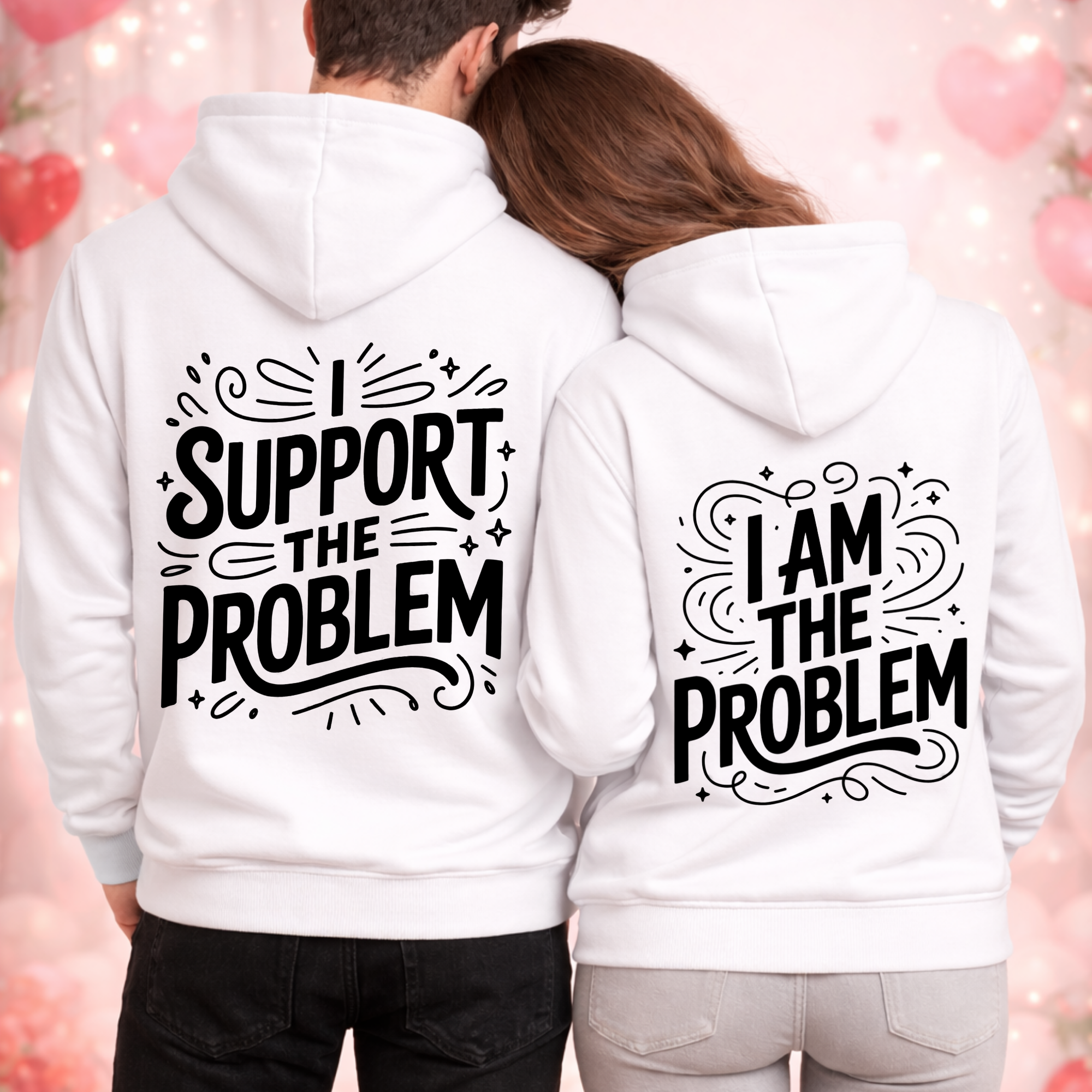 I support the problem - Premium Hoodie Bundle für Paare
