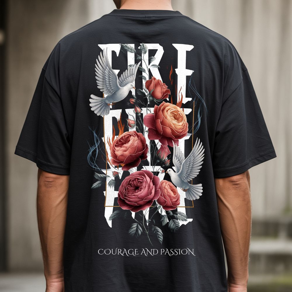 COURAGE AND PASSION - Premium Oversize Shirt
