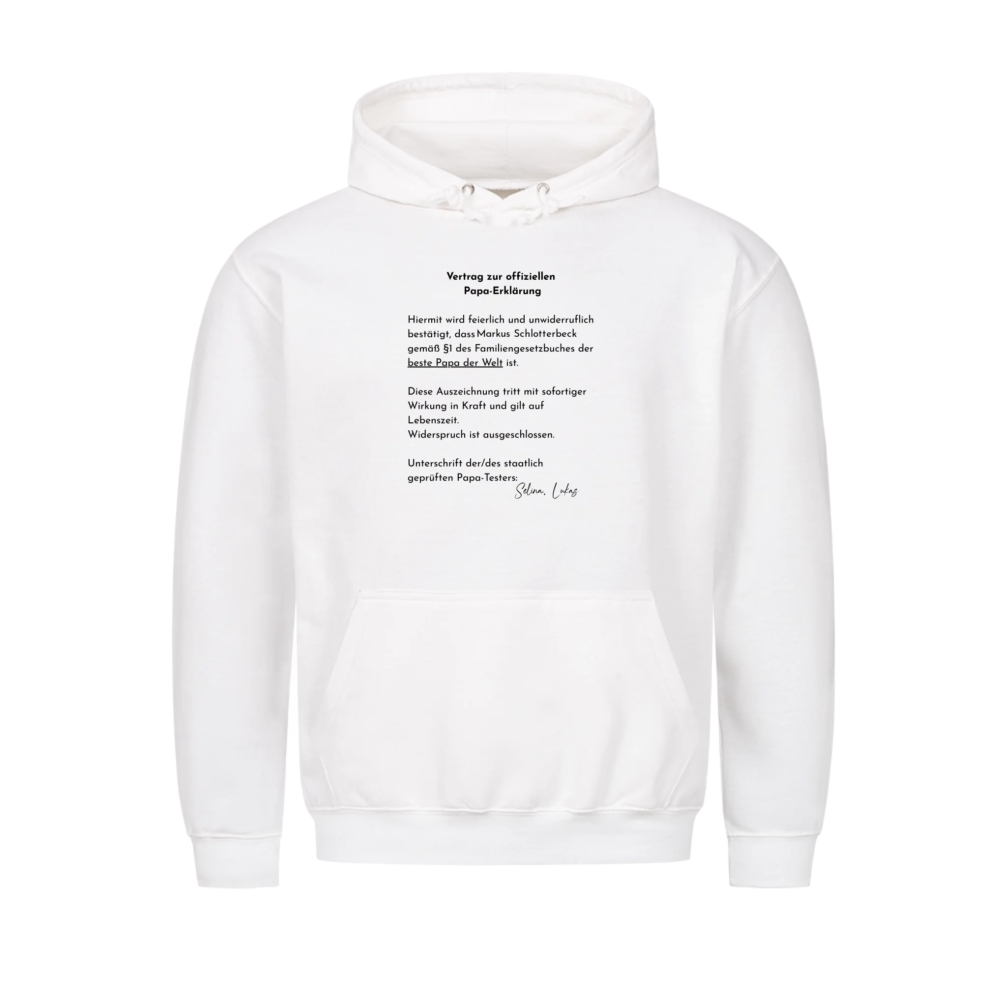 Papa Vertrag - personalisierbar