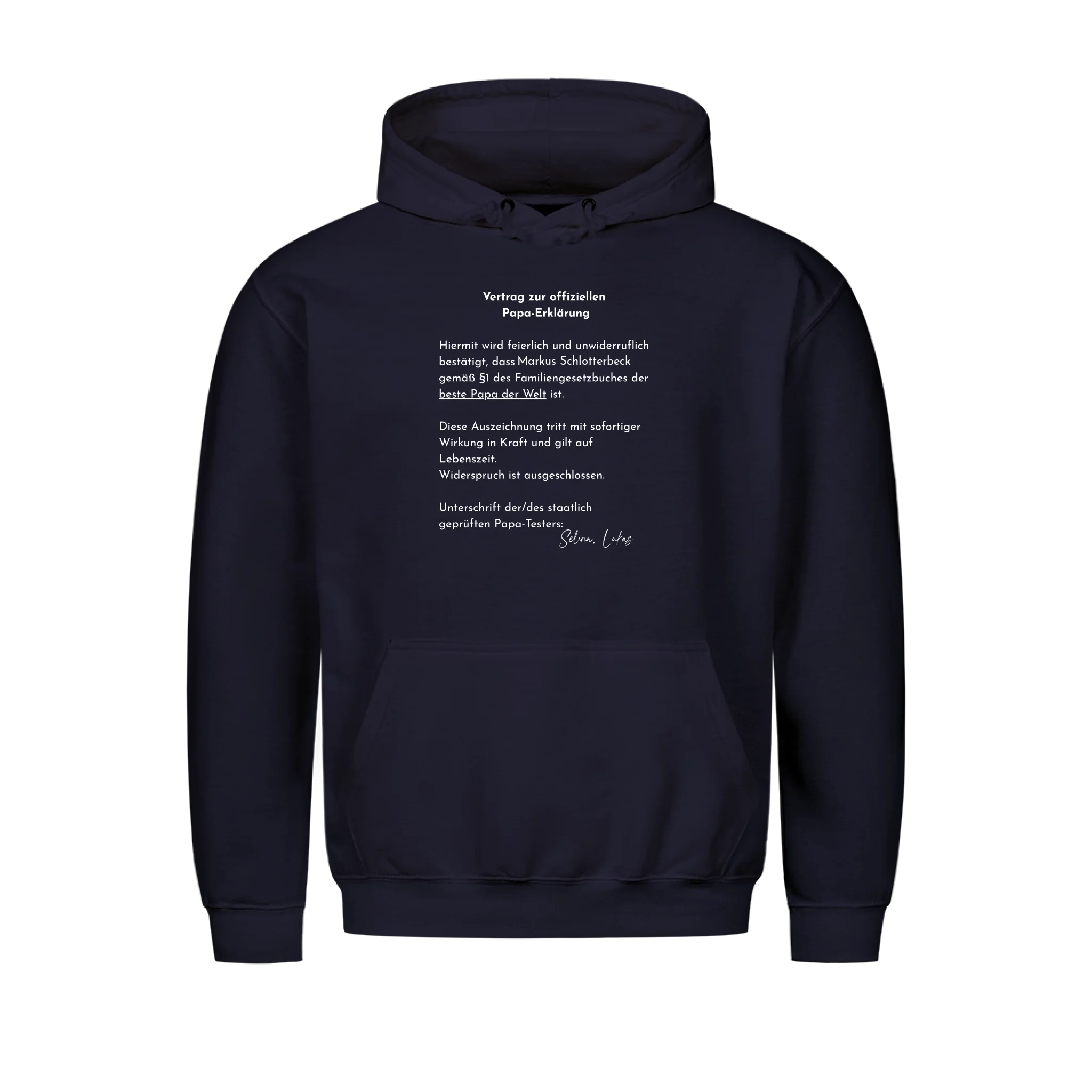Papa Vertrag - personalisierbar