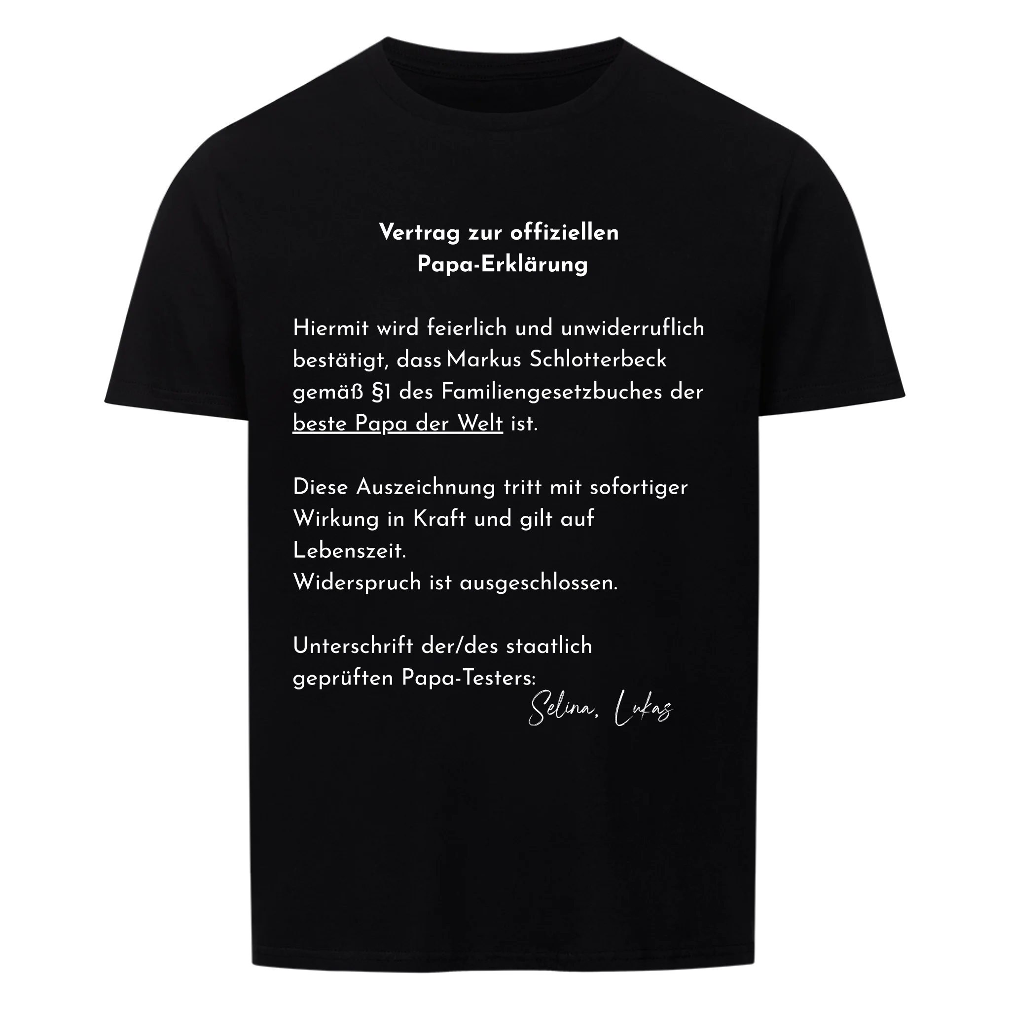 Papa Vertrag - personalisierbar