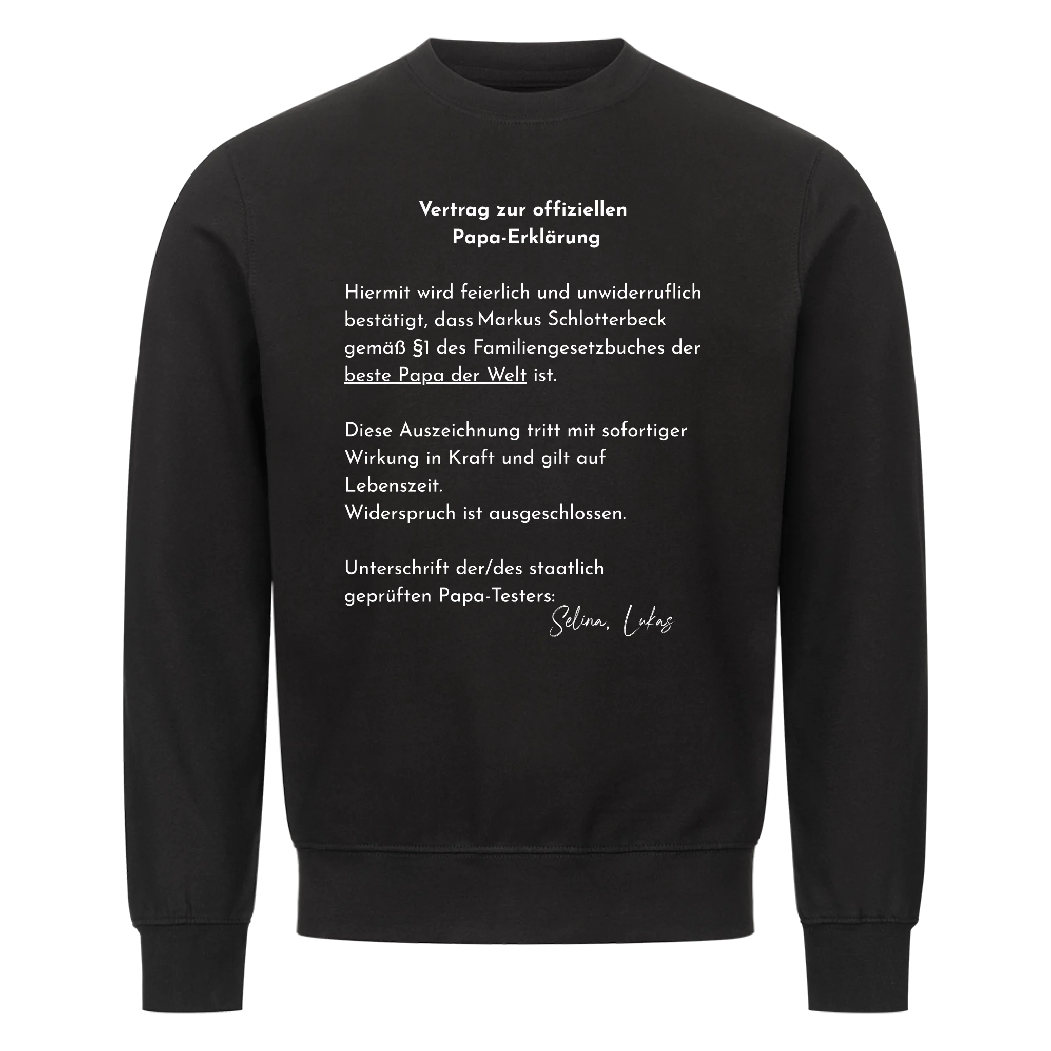 Papa Vertrag - personalisierbar