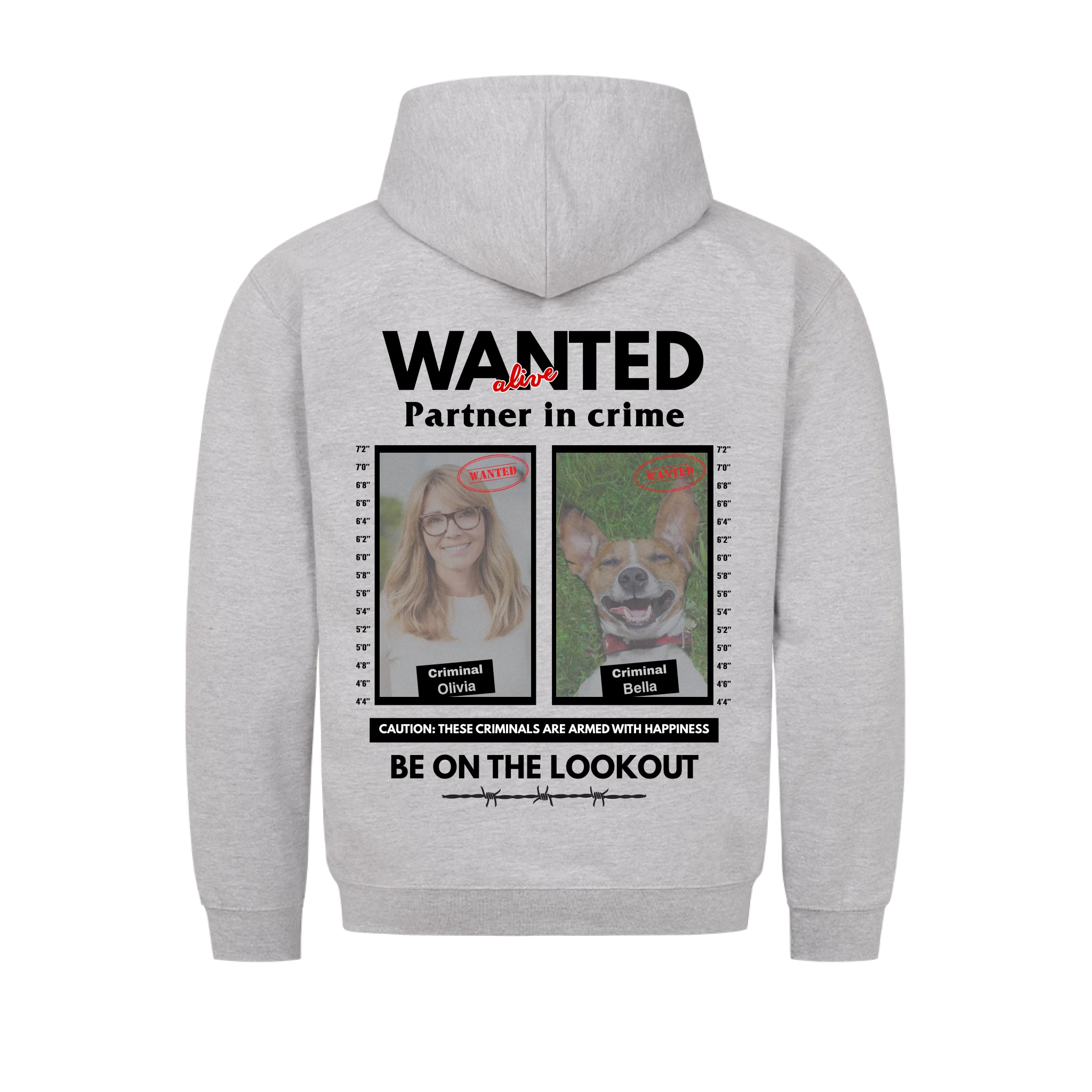 Wanted - Hoodie personalisierbar