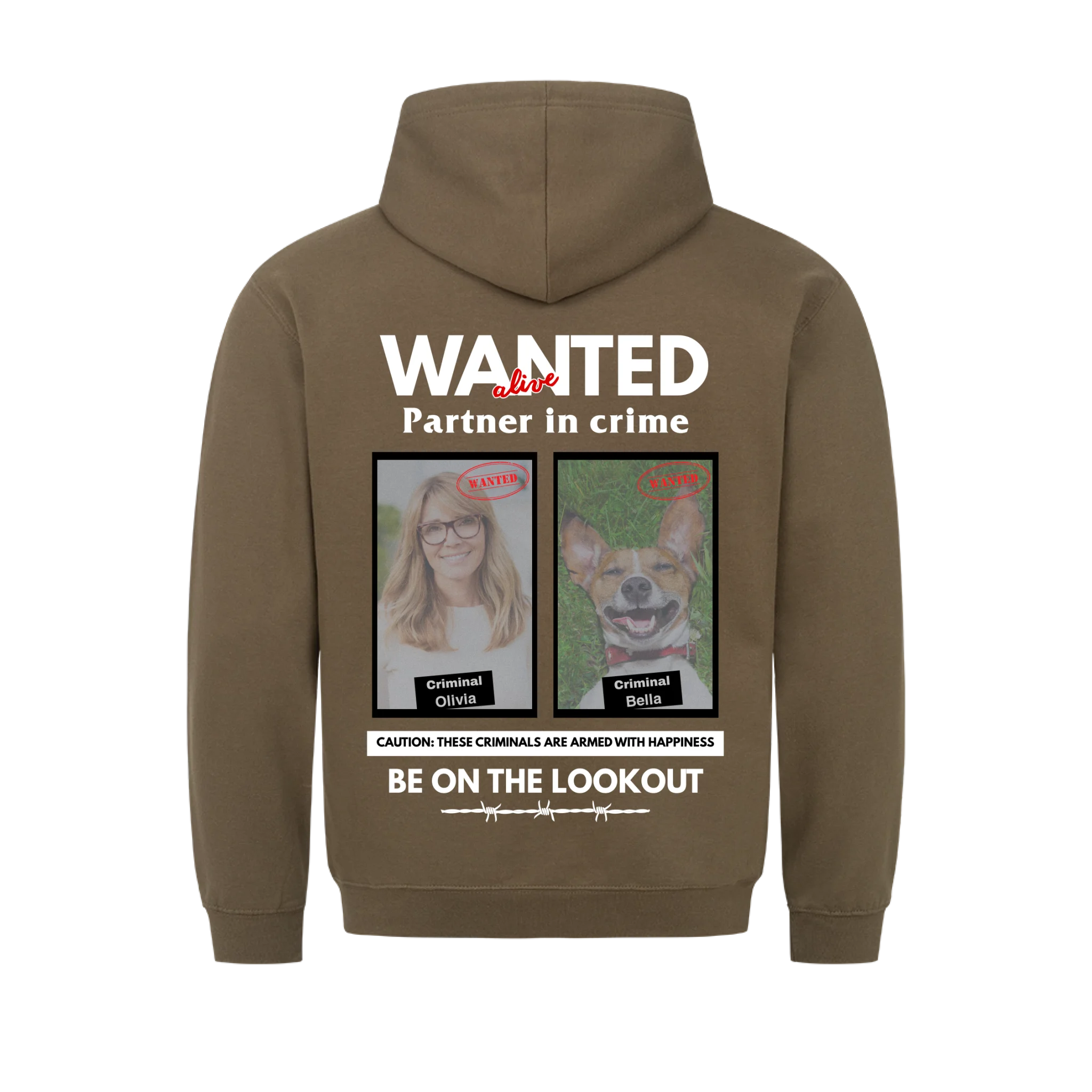 Wanted - Hoodie personalisierbar
