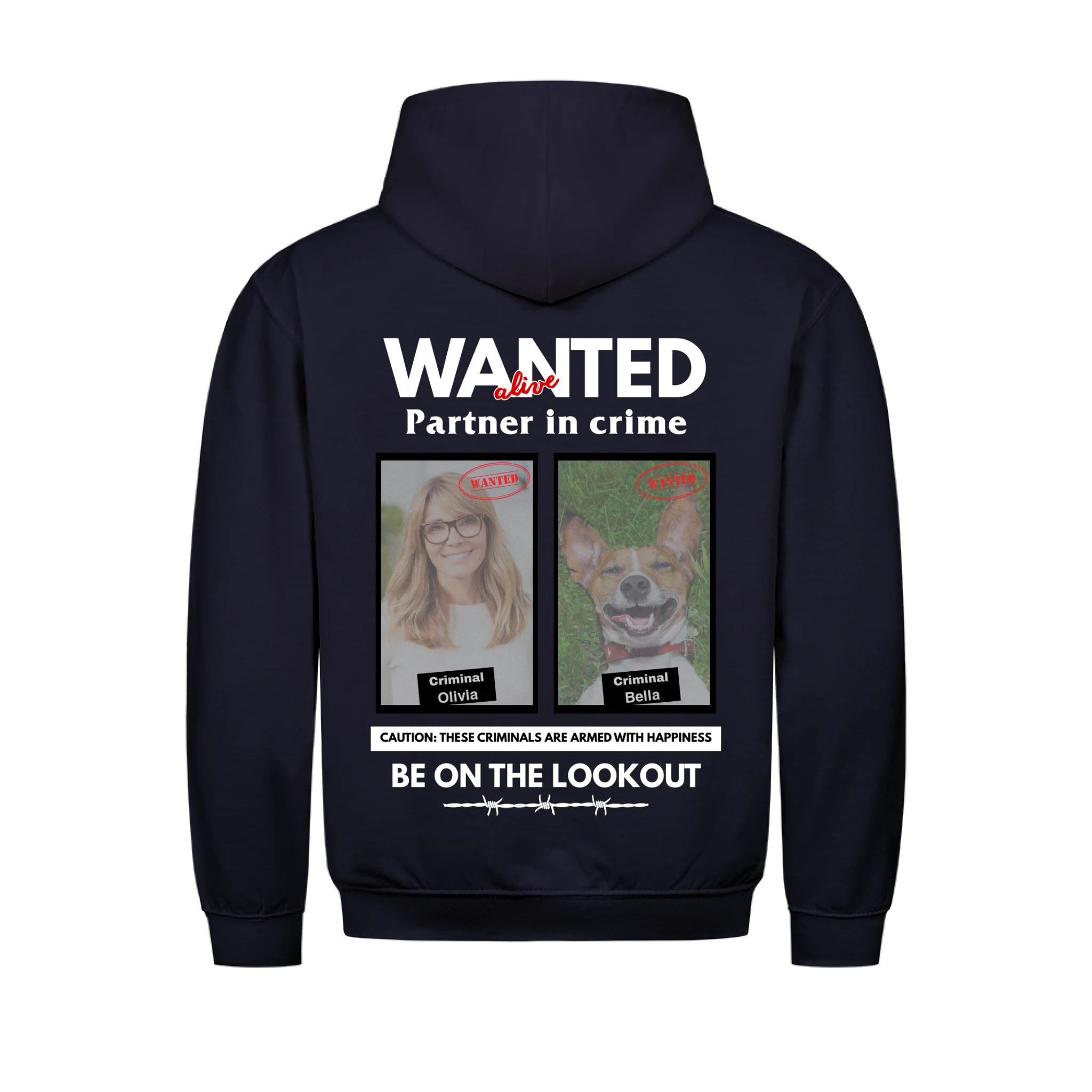 Wanted - Hoodie personalisierbar