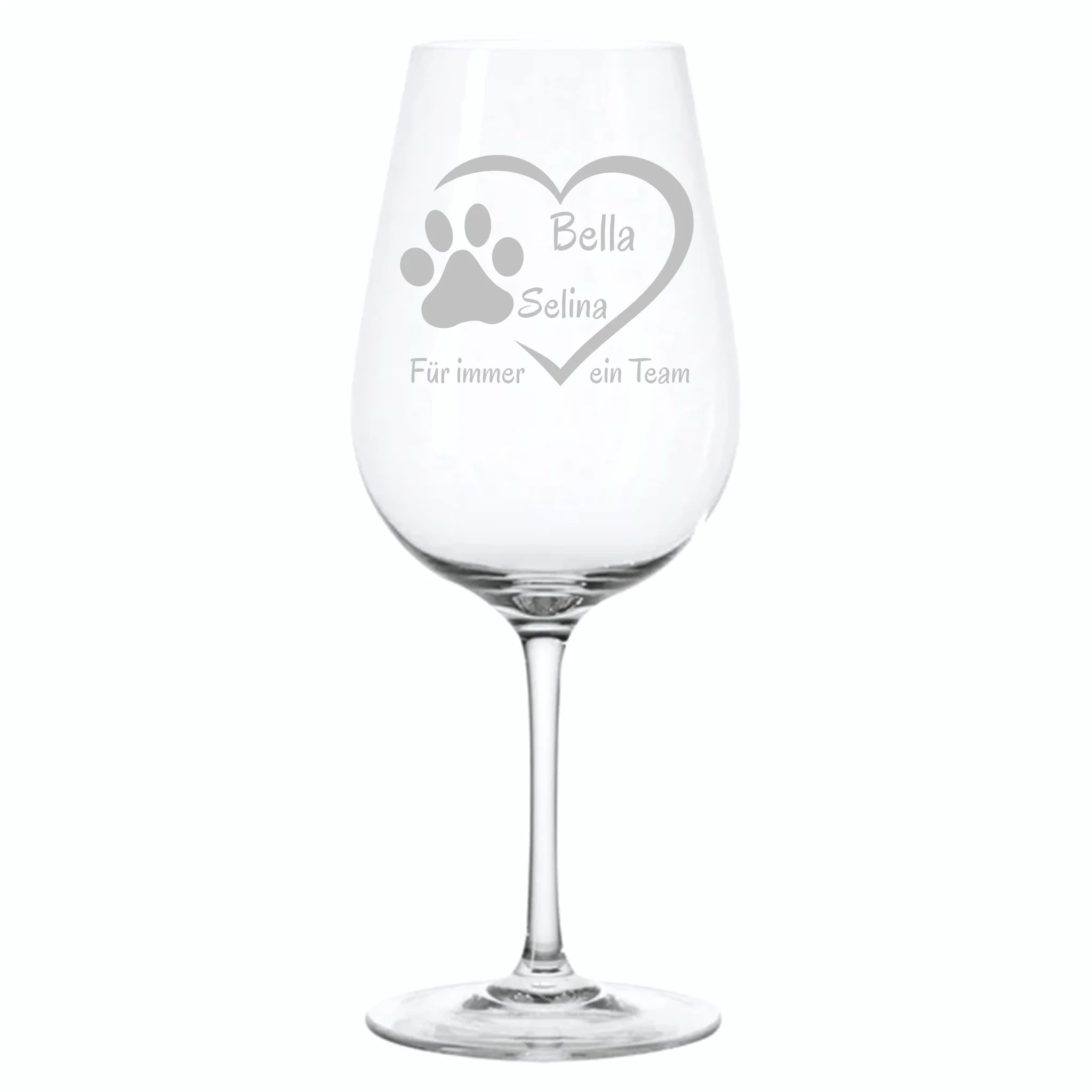 Ein Glas - Weinglas personalisierbar