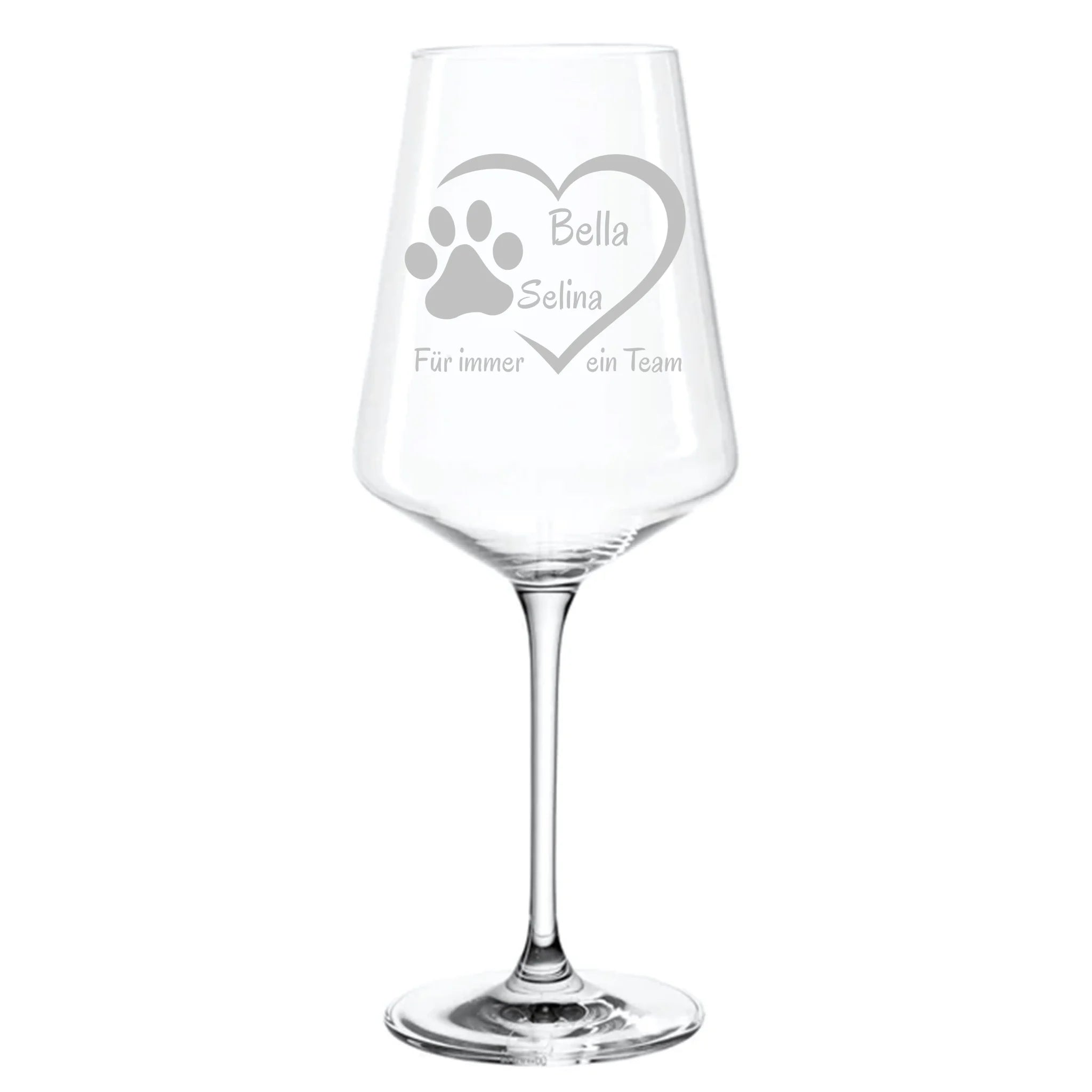 Ein Glas - Weinglas personalisierbar
