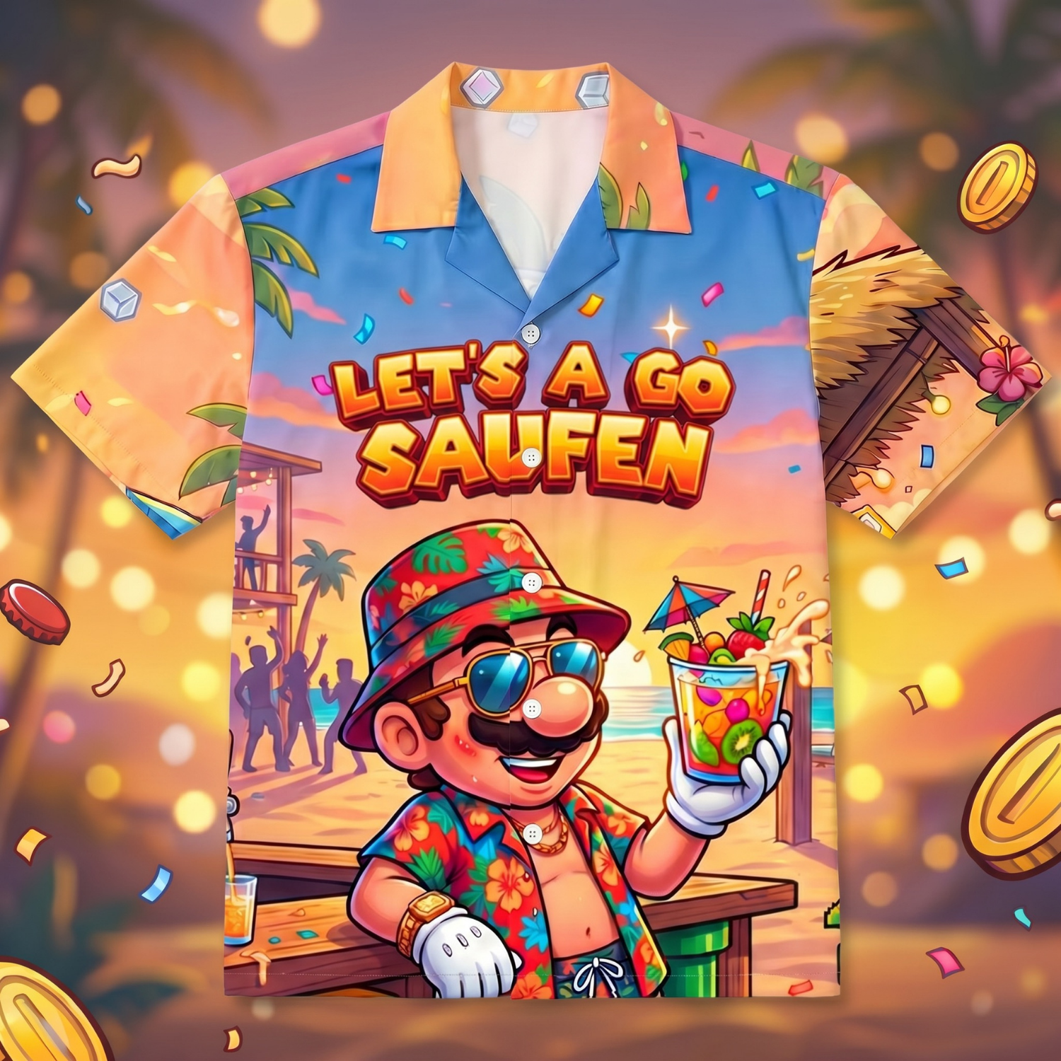 LET'S A GO SAUFEN - Hawaiihemd