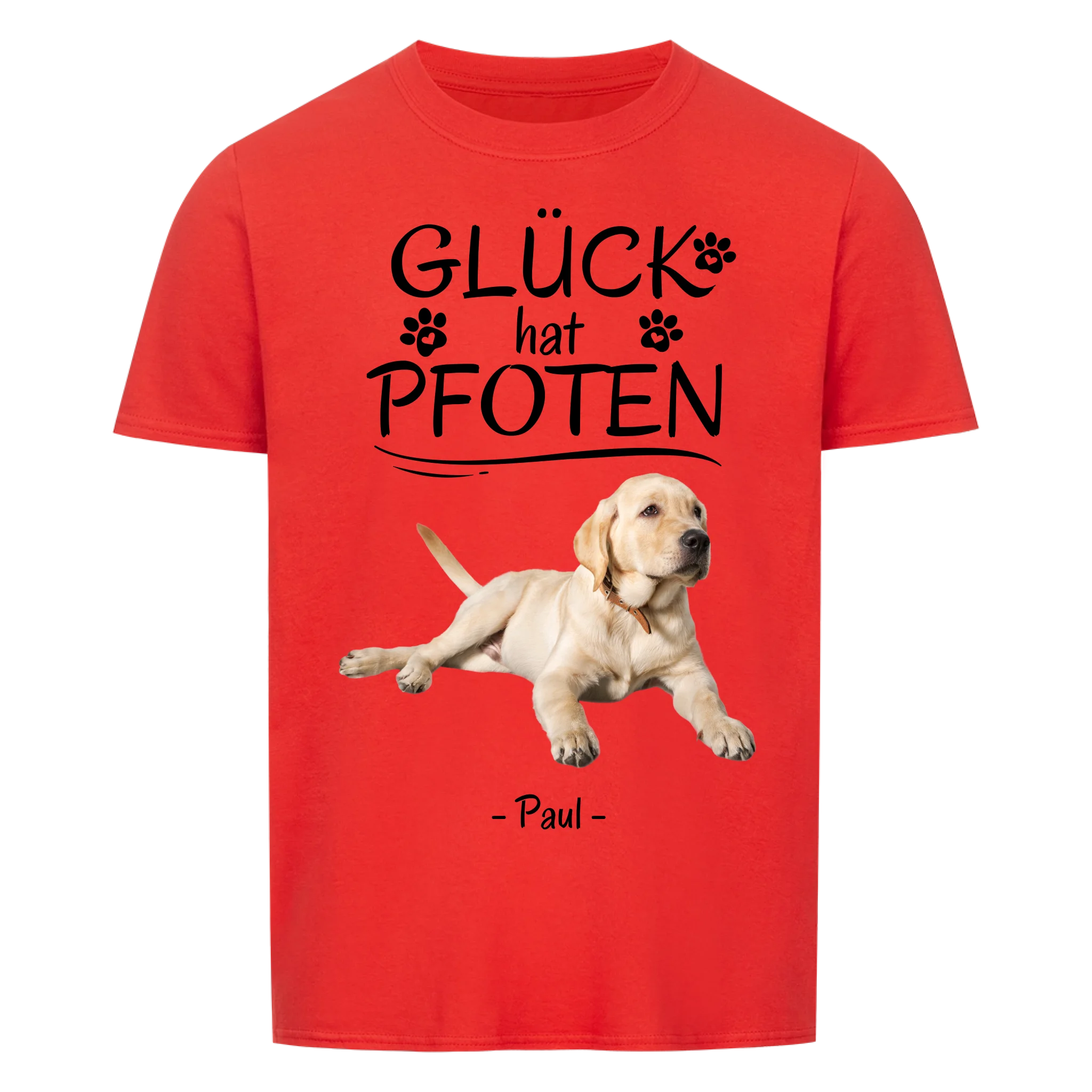 Glück hat Pfoten - Shirt personalisierbar