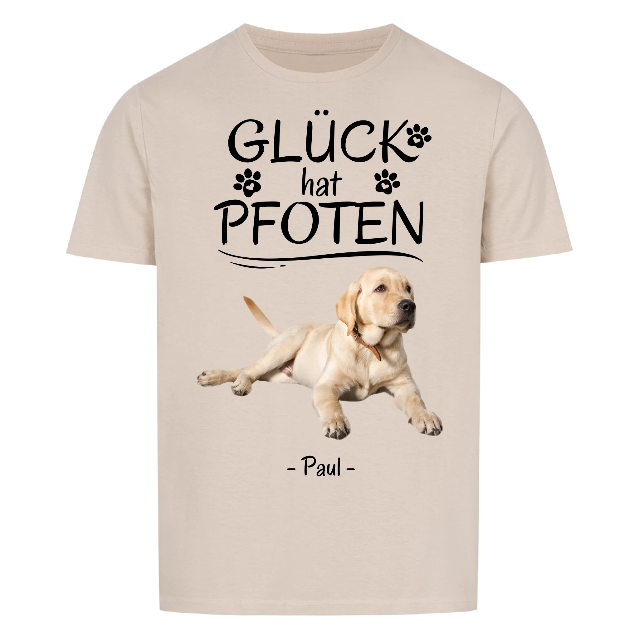 Glück hat Pfoten - Shirt personalisierbar