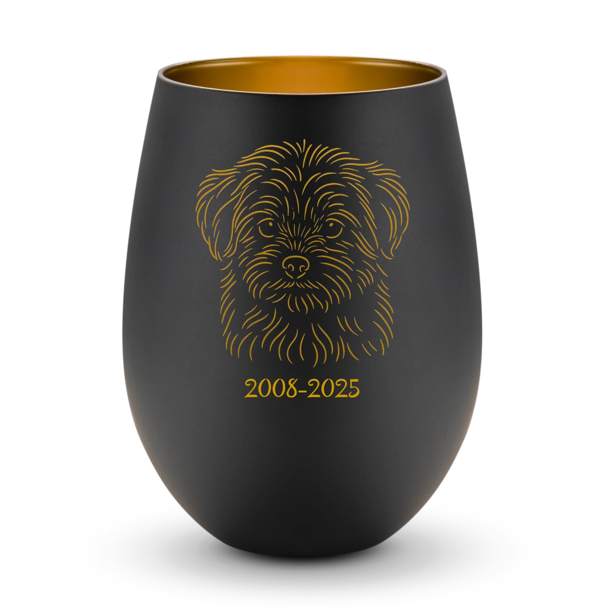 Portrait mit Datum - Windlicht personalisierbar