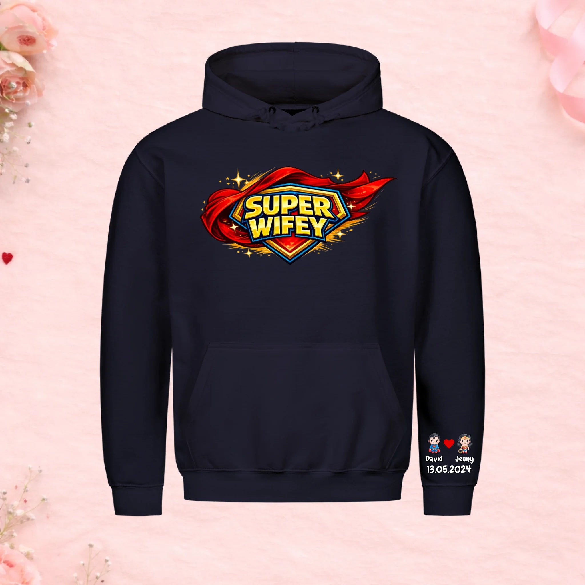 Super Wifey - Premium Hoodie (personalisierbar)