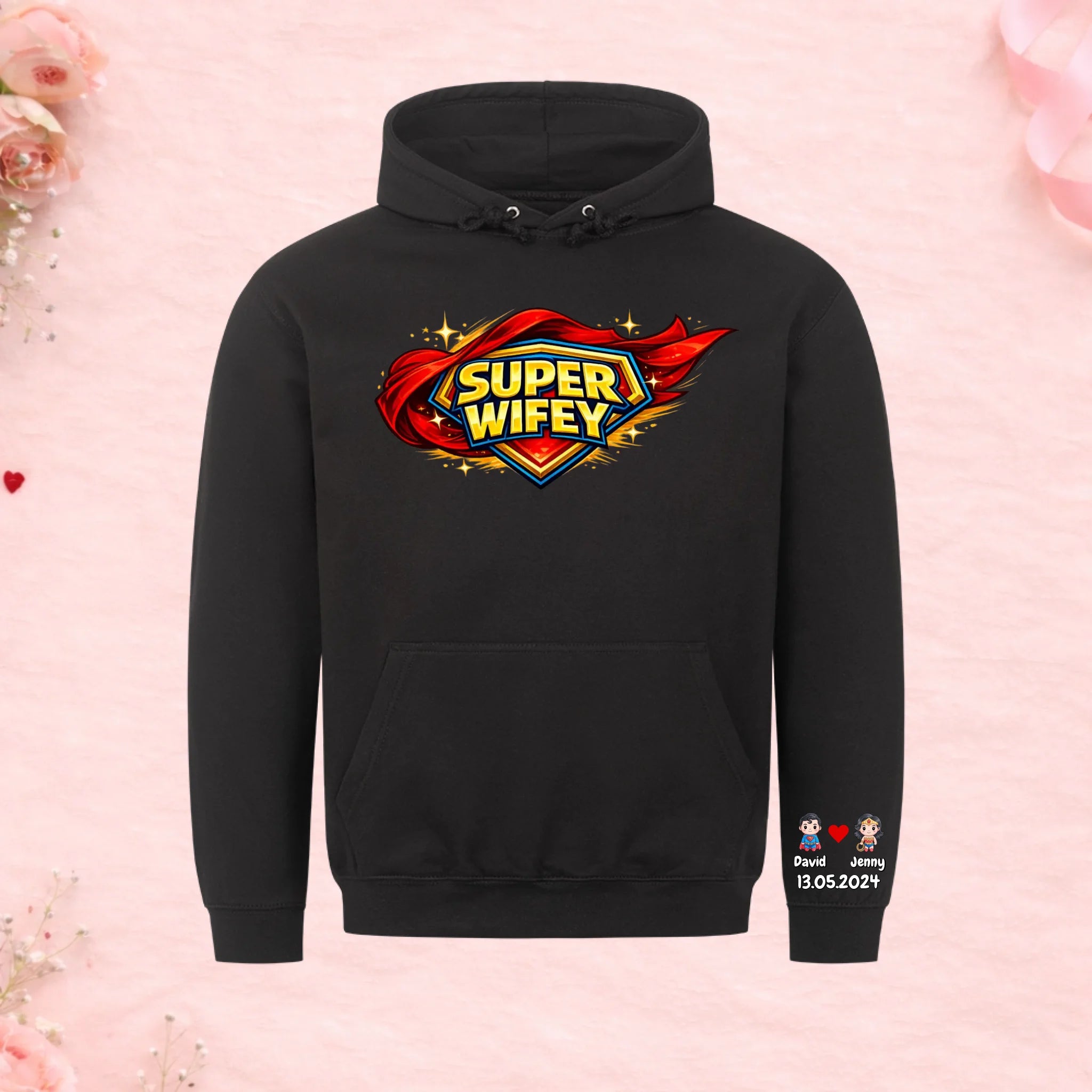 Super Wifey - Premium Hoodie (personalisierbar)