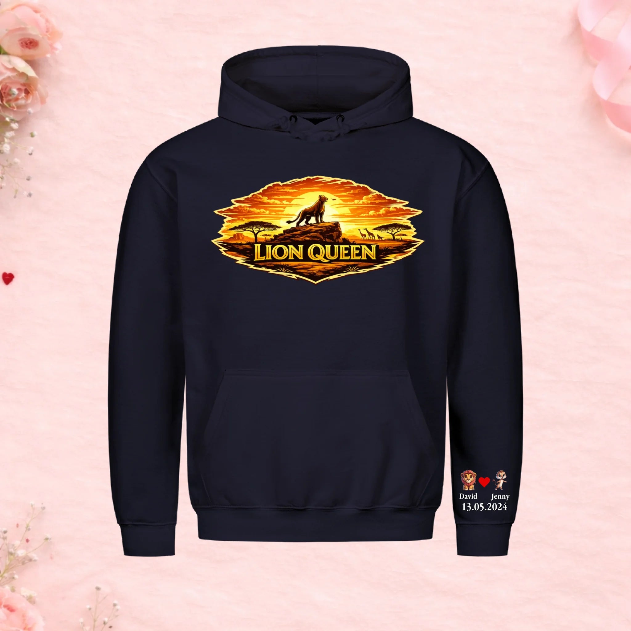Lion Queen - Premium Hoodie (personalisierbar)