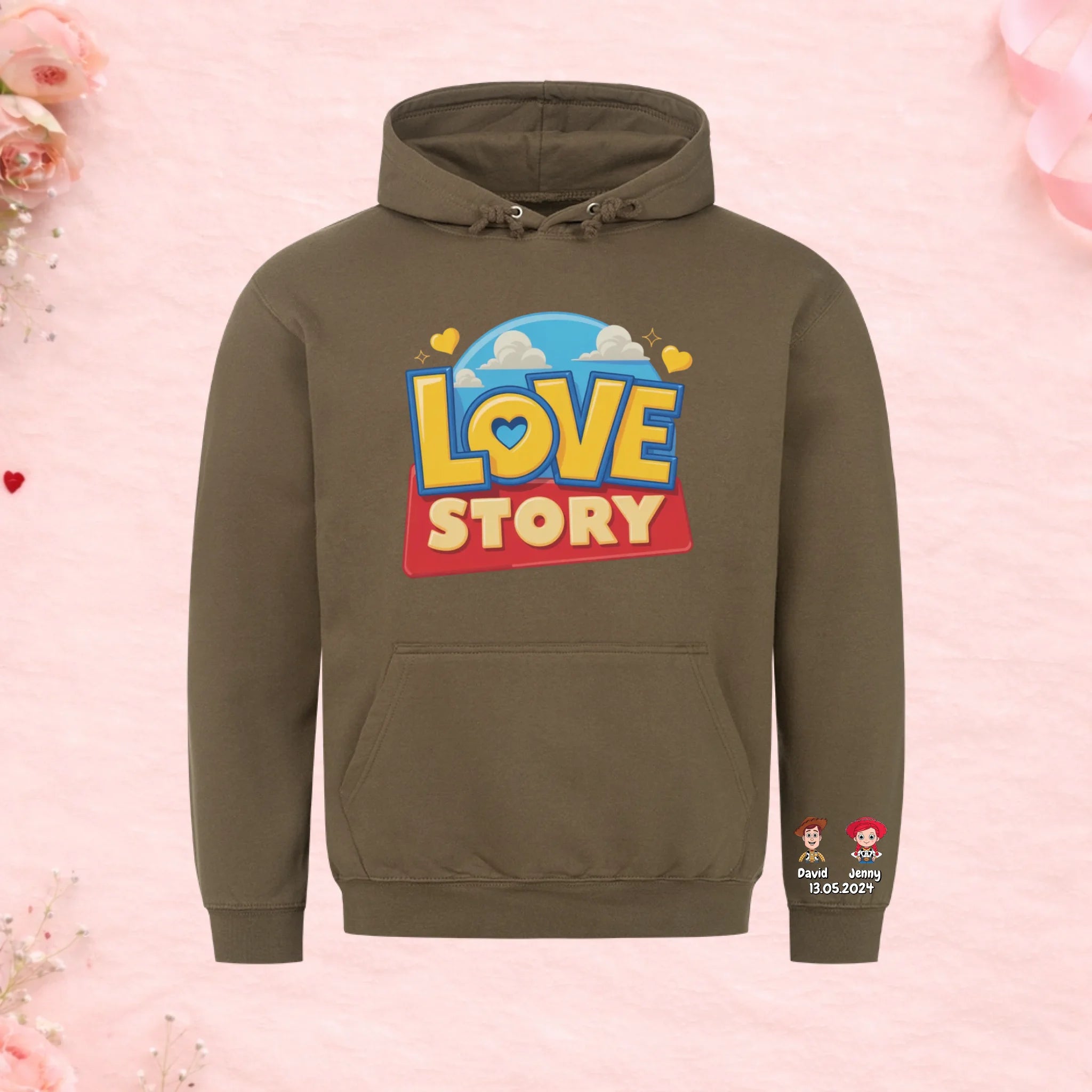 Love Story - Premium Hoodie (personalisierbar)
