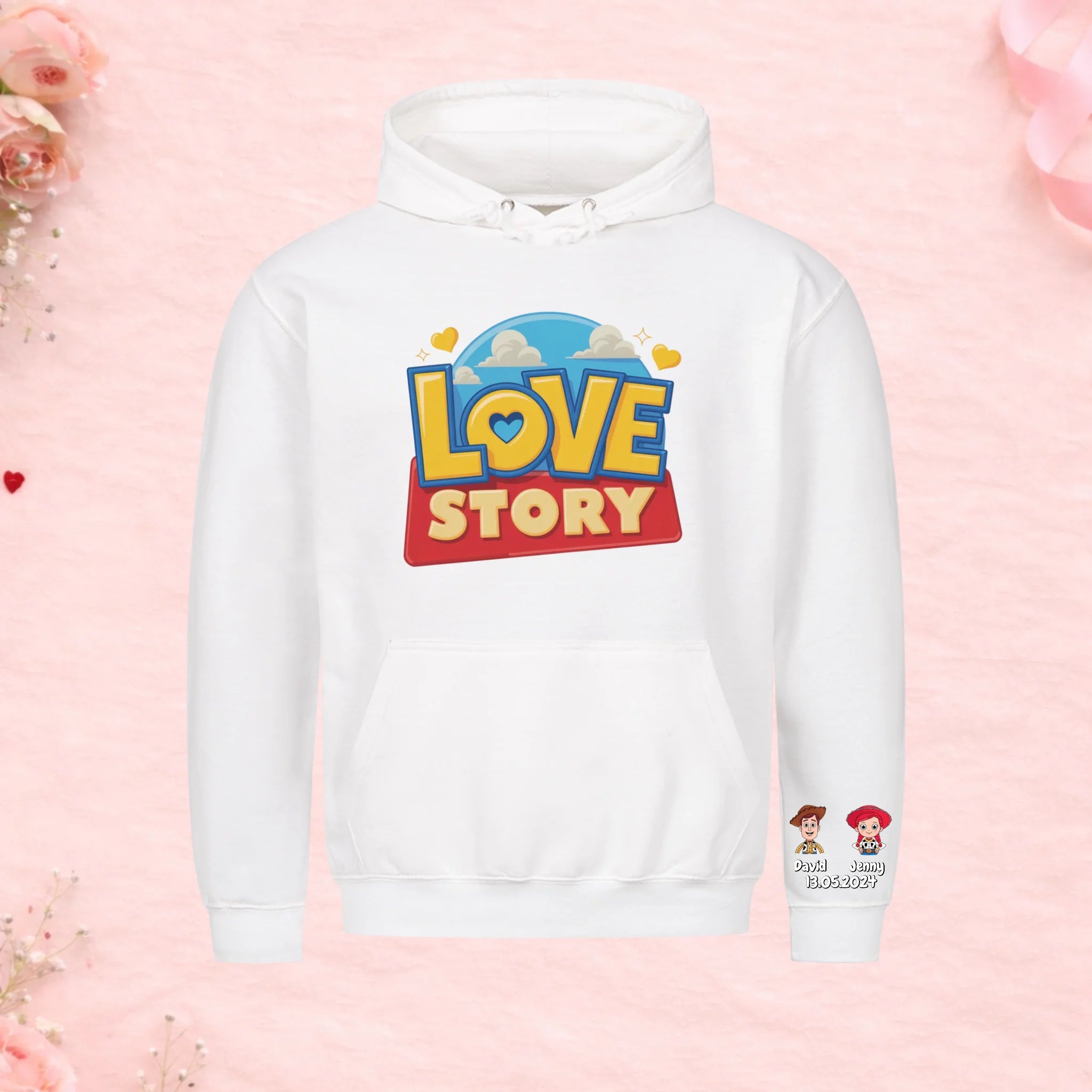 Love Story - Premium Hoodie (personalisierbar)