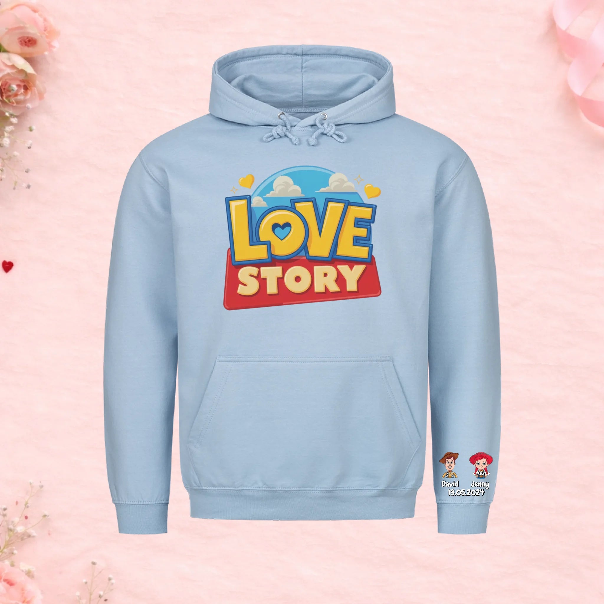 Love Story - Premium Hoodie (personalisierbar)