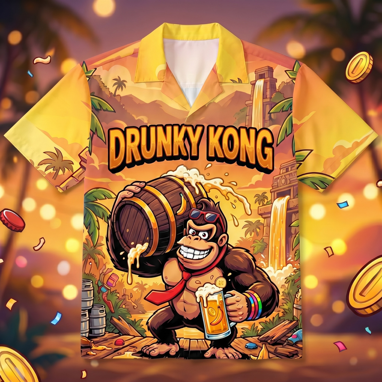 DRUNKY KONG - Hawaiihemd
