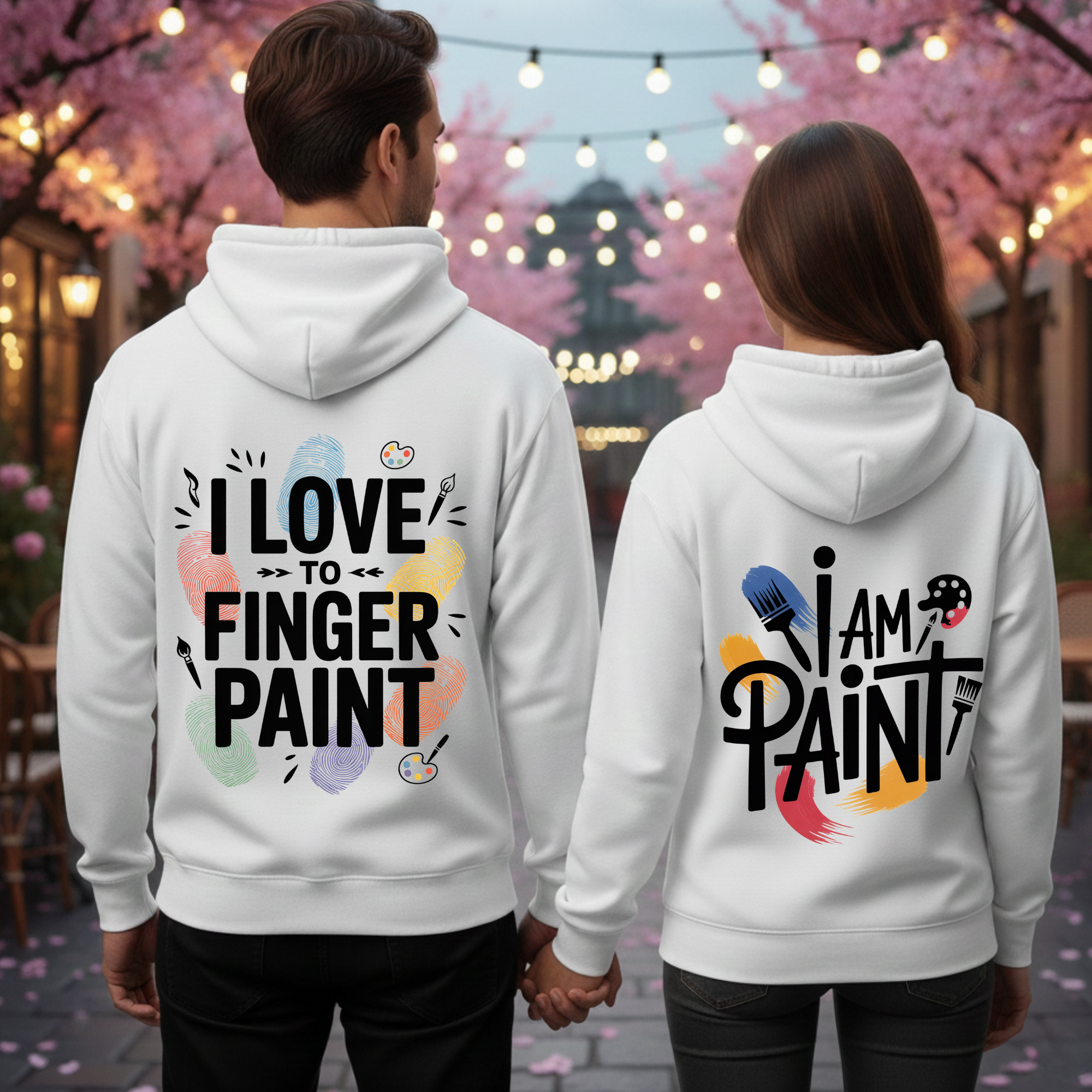 Finger Paint - Premium Hoodie Bundle für Paare