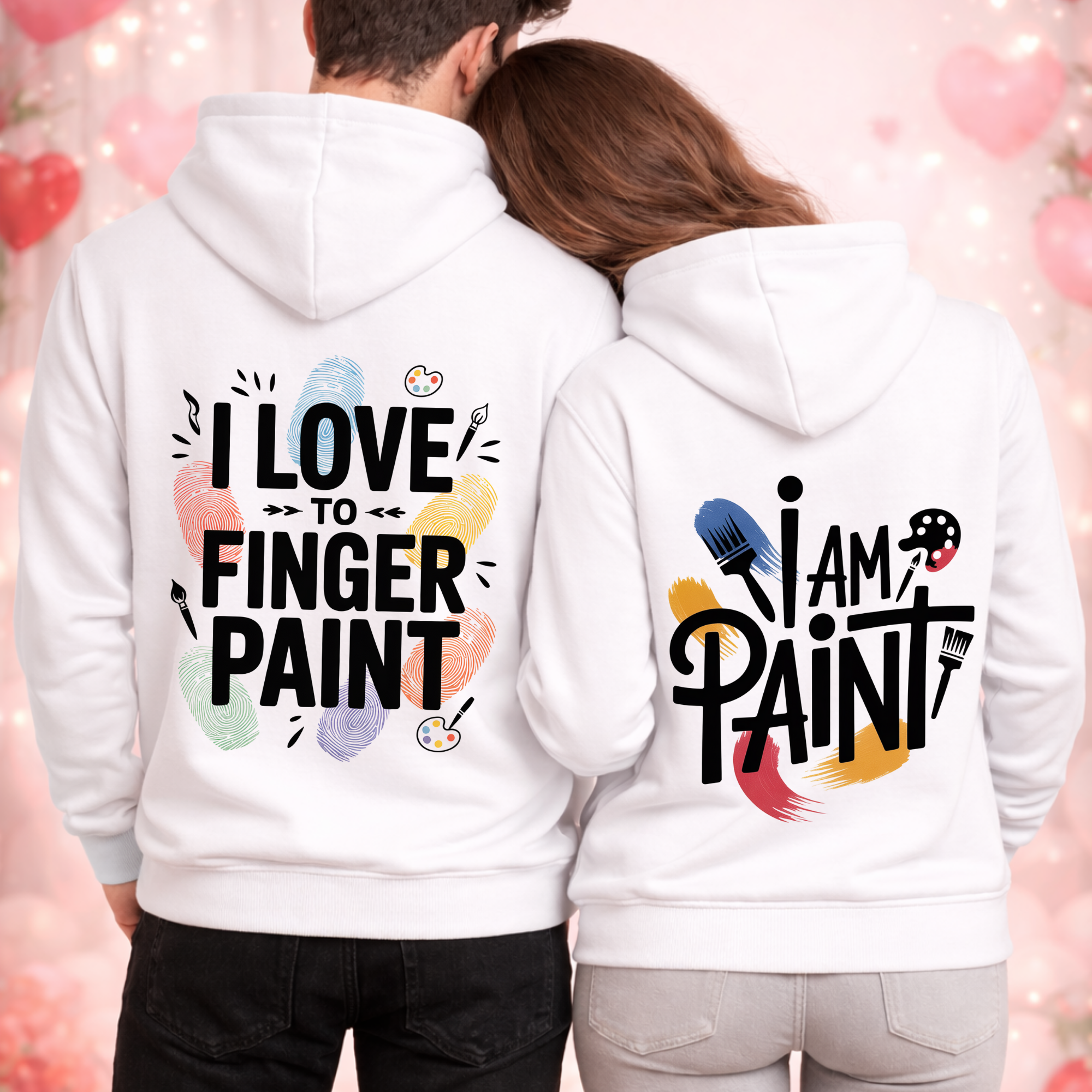 Finger Paint - Premium Hoodie Bundle für Paare