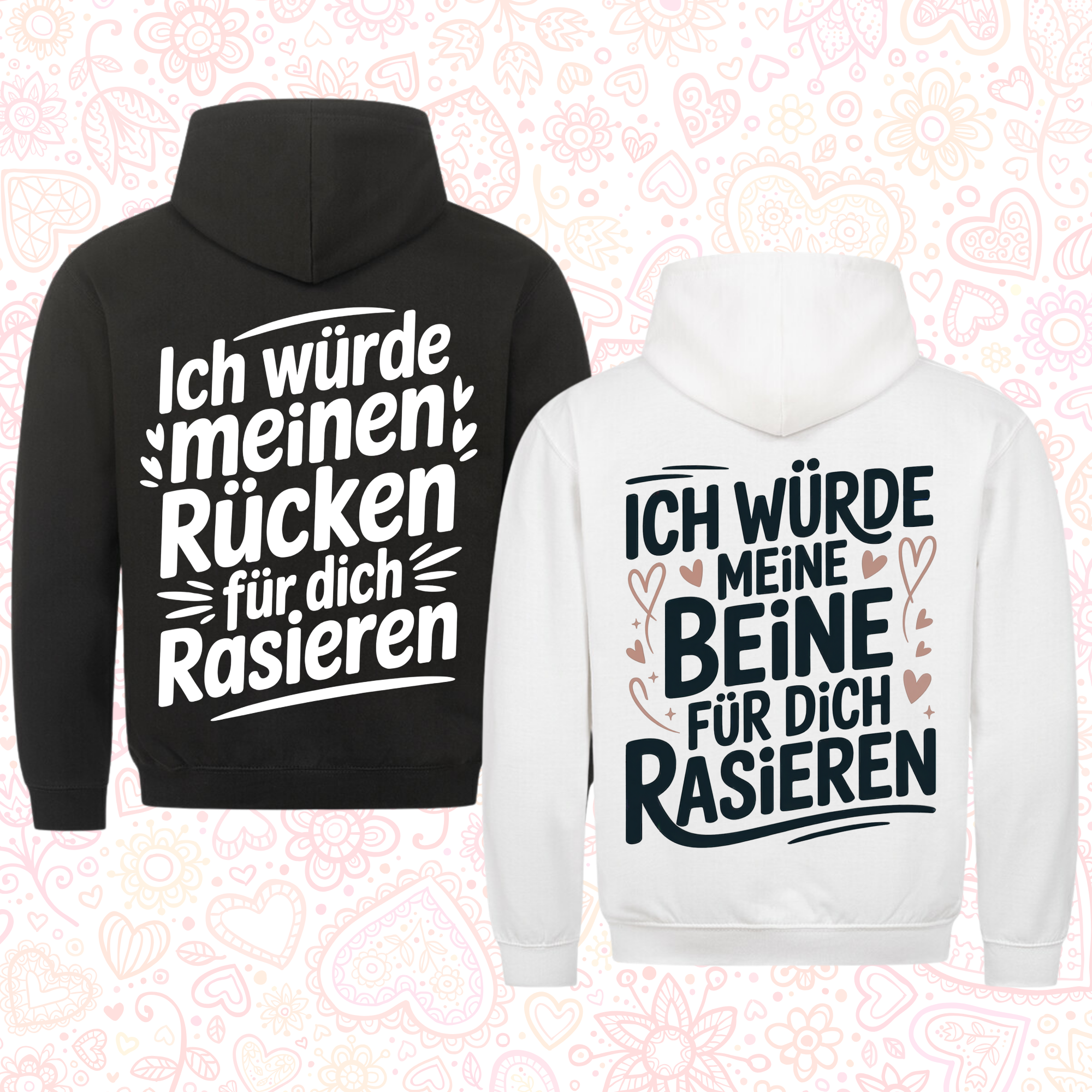 Rücken x Beine - Premium Hoodie Bundle für Paare