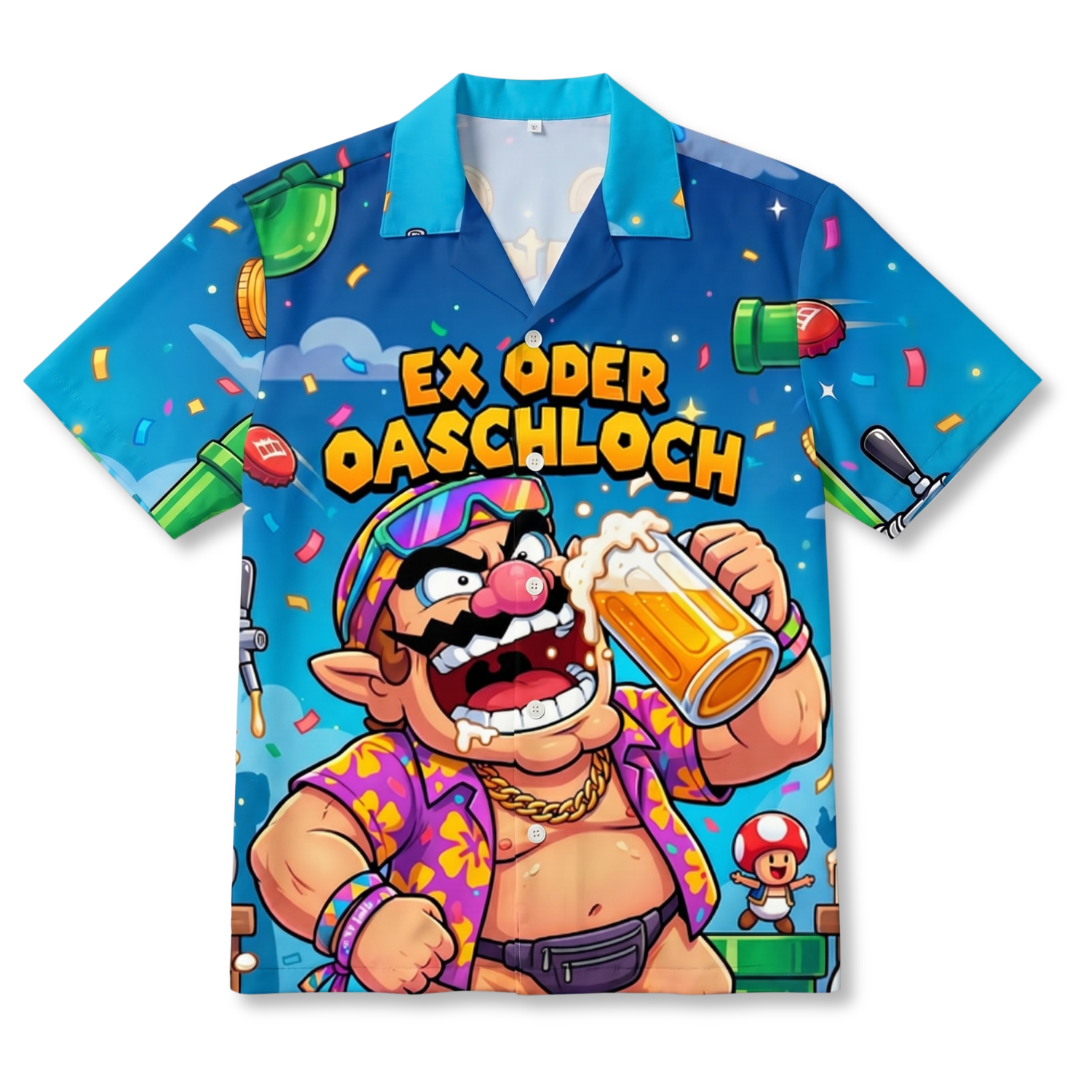 EX ODER OASCHLOCH - Hawaiihemd