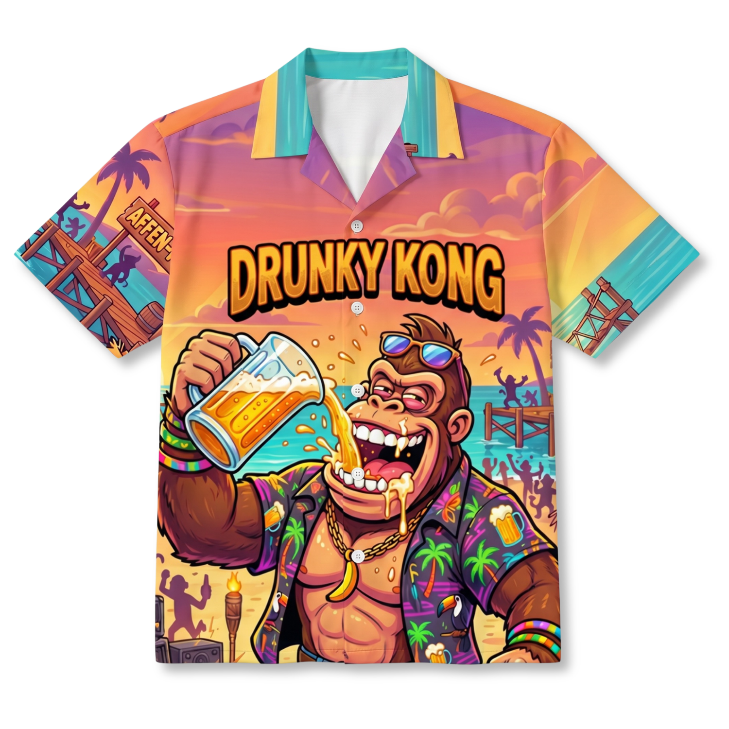 DRUNKY KONG - Hawaiihemd
