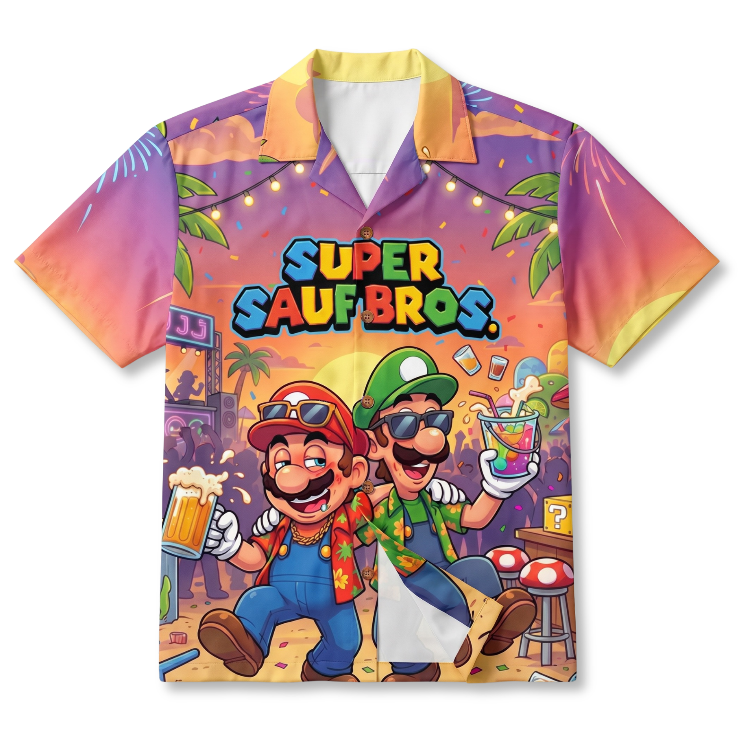 SUPER SAUF BROS - Hawaiihemd