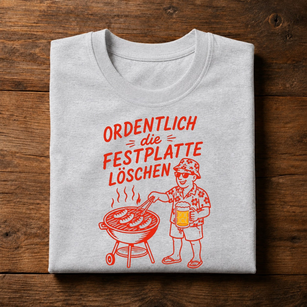 Festplatte löschen - Premium Shirt