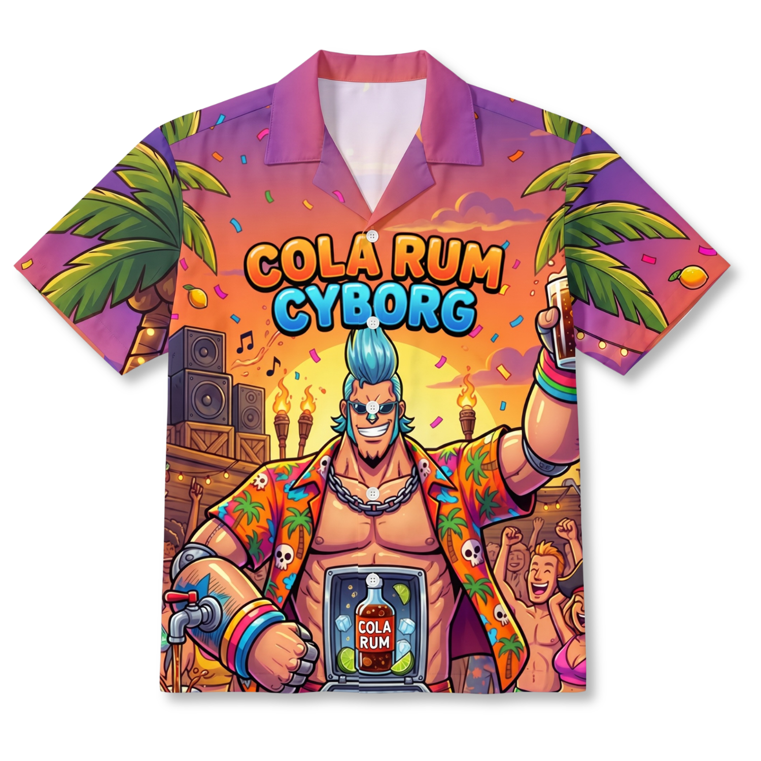 COLA RUM CYBORG - Hawaiihemd