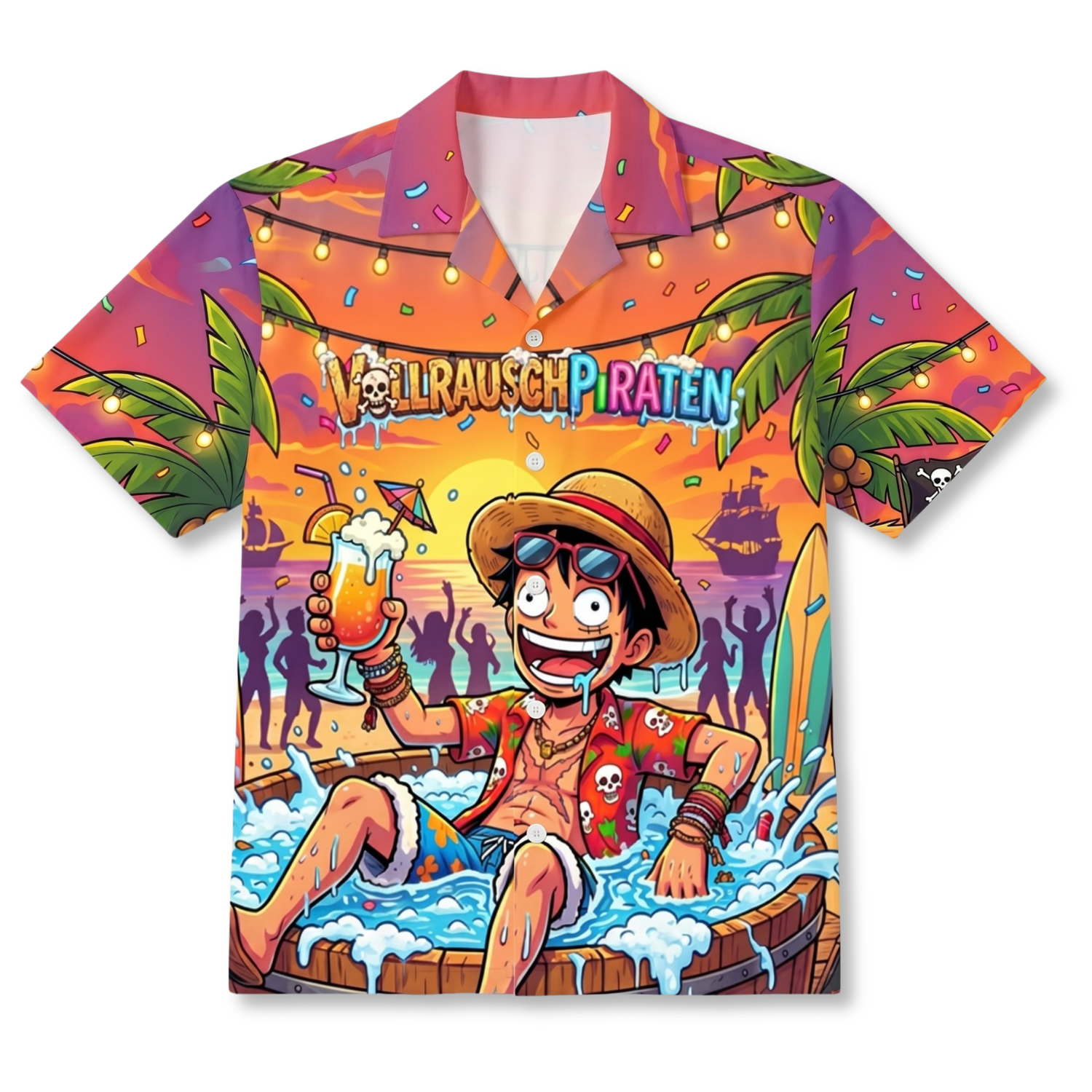 VOLLRAUSCHPIRATEN - Hawaiihemd