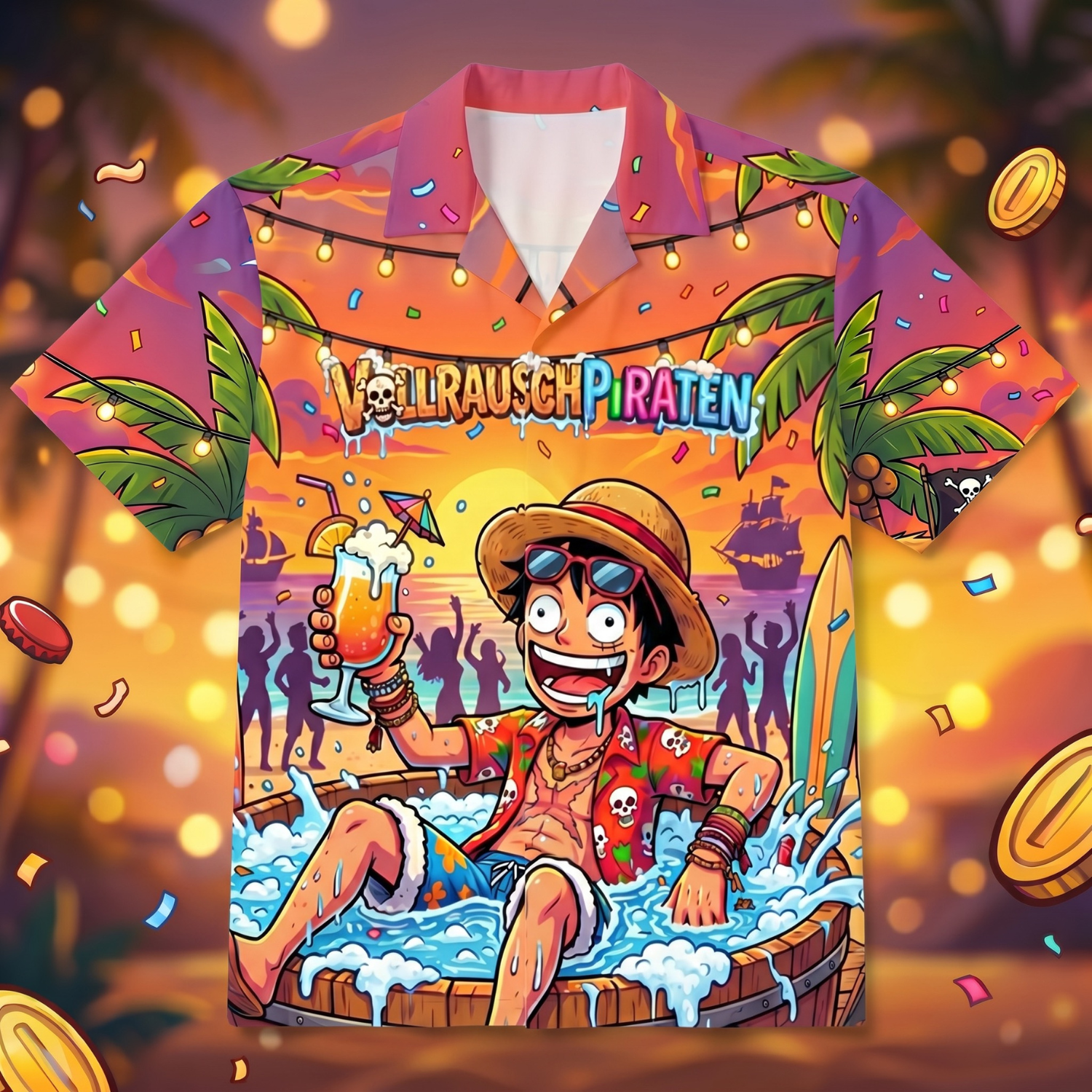 VOLLRAUSCHPIRATEN - Hawaiihemd