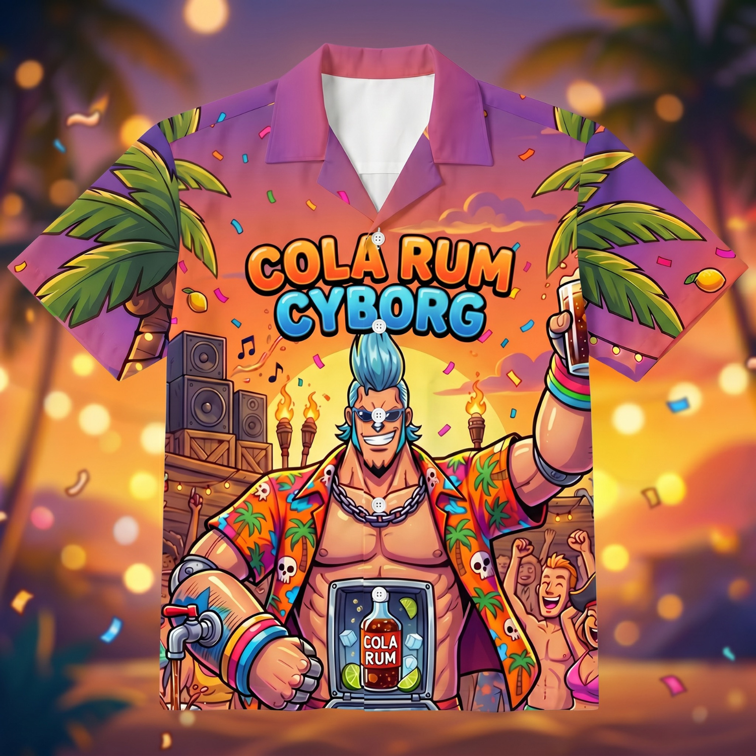 COLA RUM CYBORG - Hawaiihemd