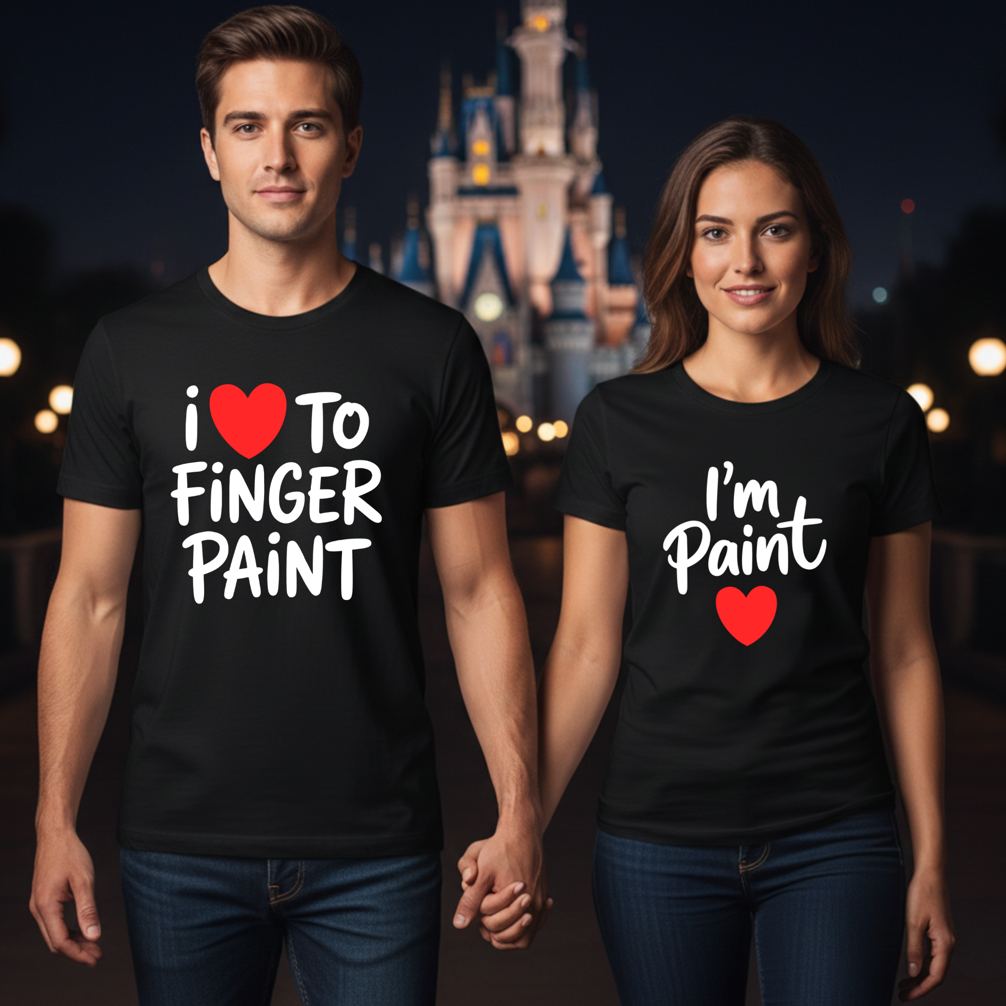 Finger Paint - <tc>Premium T-shirt</tc> Bundle for couples