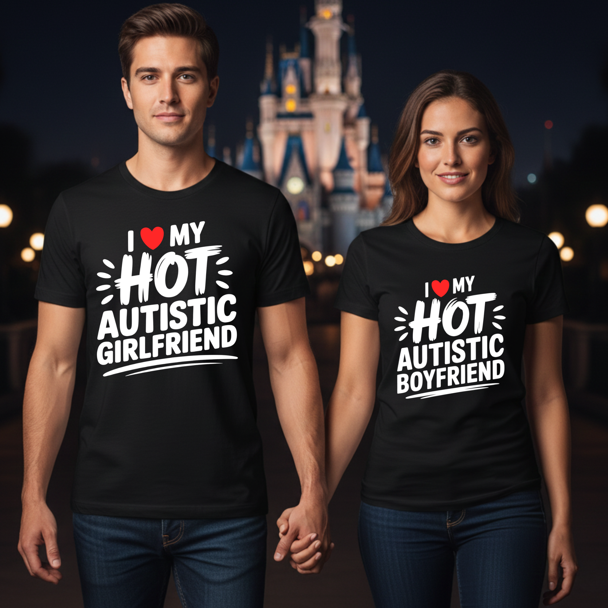 Autistic - <tc>Premium T-shirt</tc> Bundle for couples