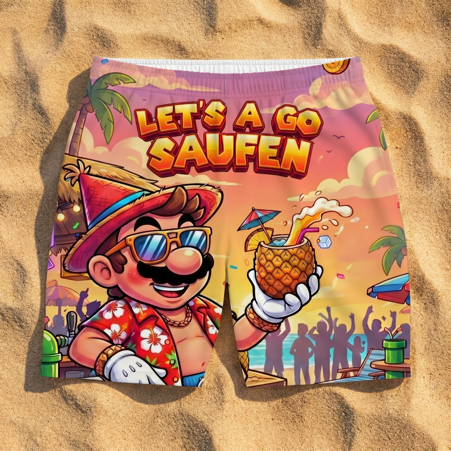 LET'S A GO SAUFEN - Badehose
