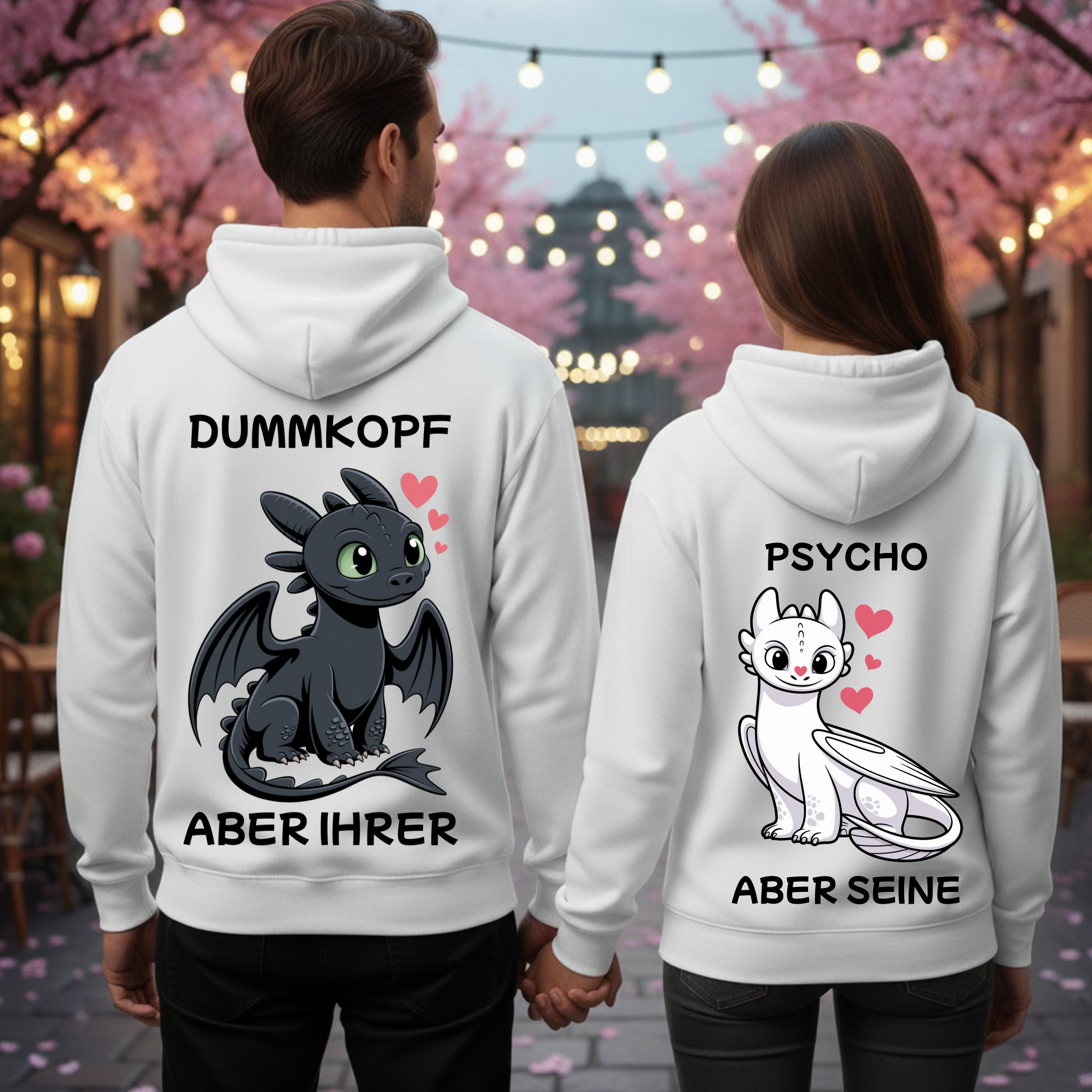 Dummkopf x Psycho - Premium Hoodie Bundle für Paare