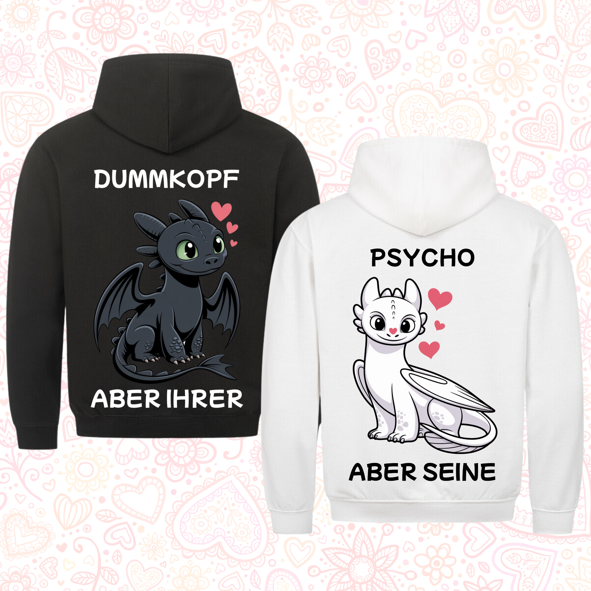 Dummkopf x Psycho - Premium Hoodie Bundle für Paare