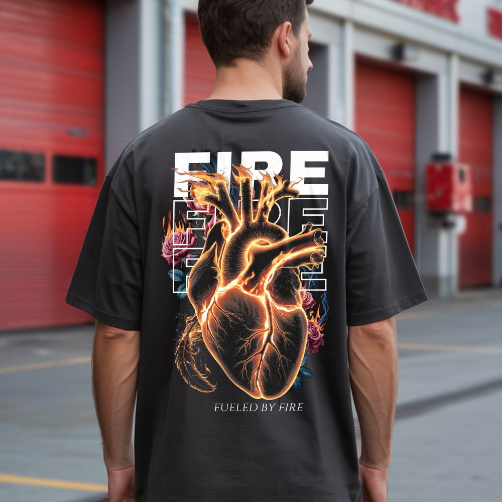 FUELED BY FIRE - Premium Oversize Shirt
