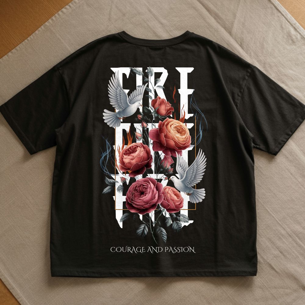 COURAGE AND PASSION - Premium Oversize Shirt