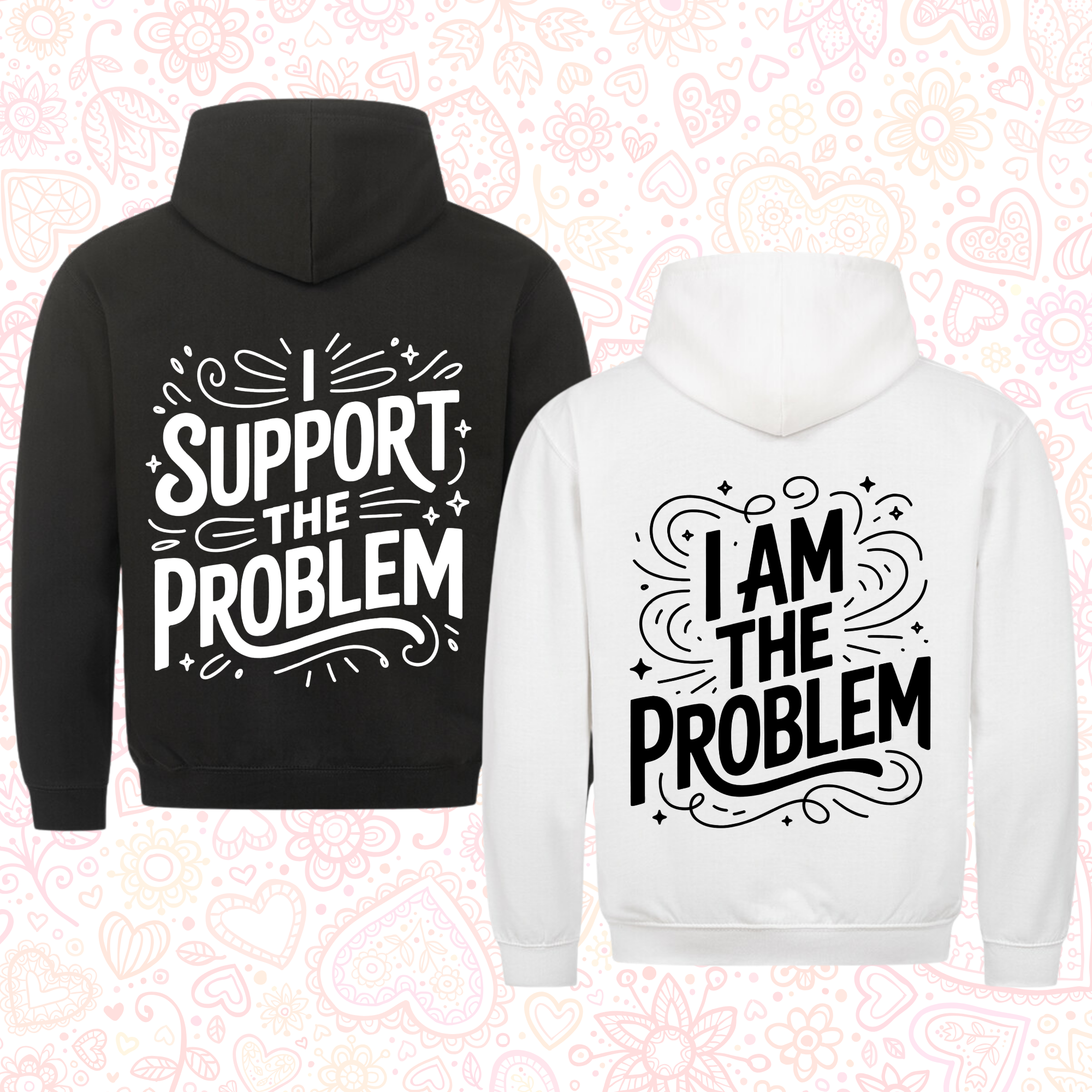 I support the problem - Premium Hoodie Bundle für Paare